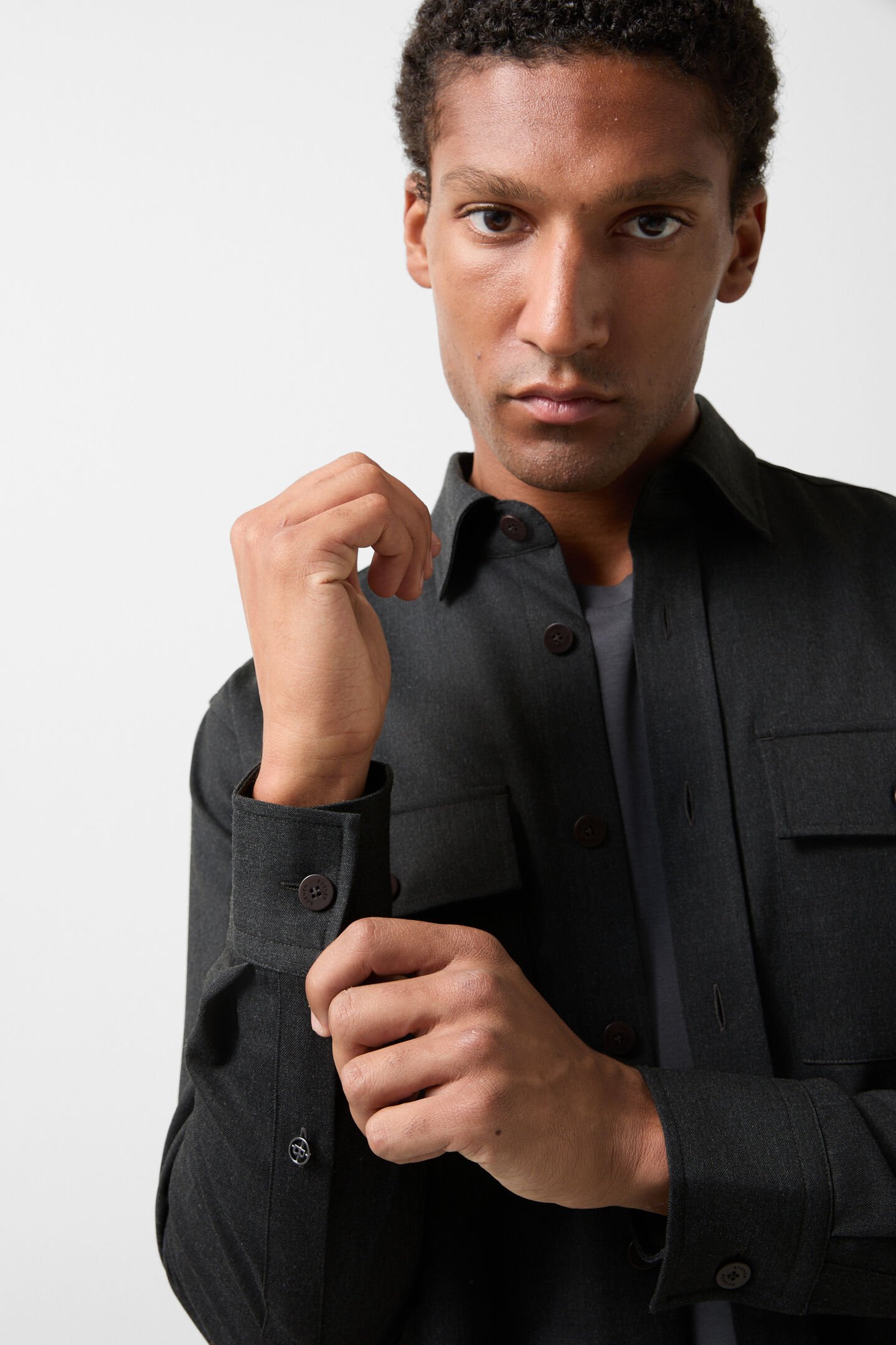 Clive shirt Anthracite