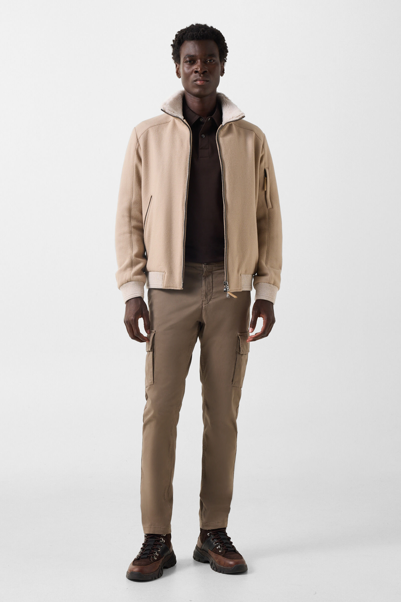 Polo-Longsleeve Timon Coffee