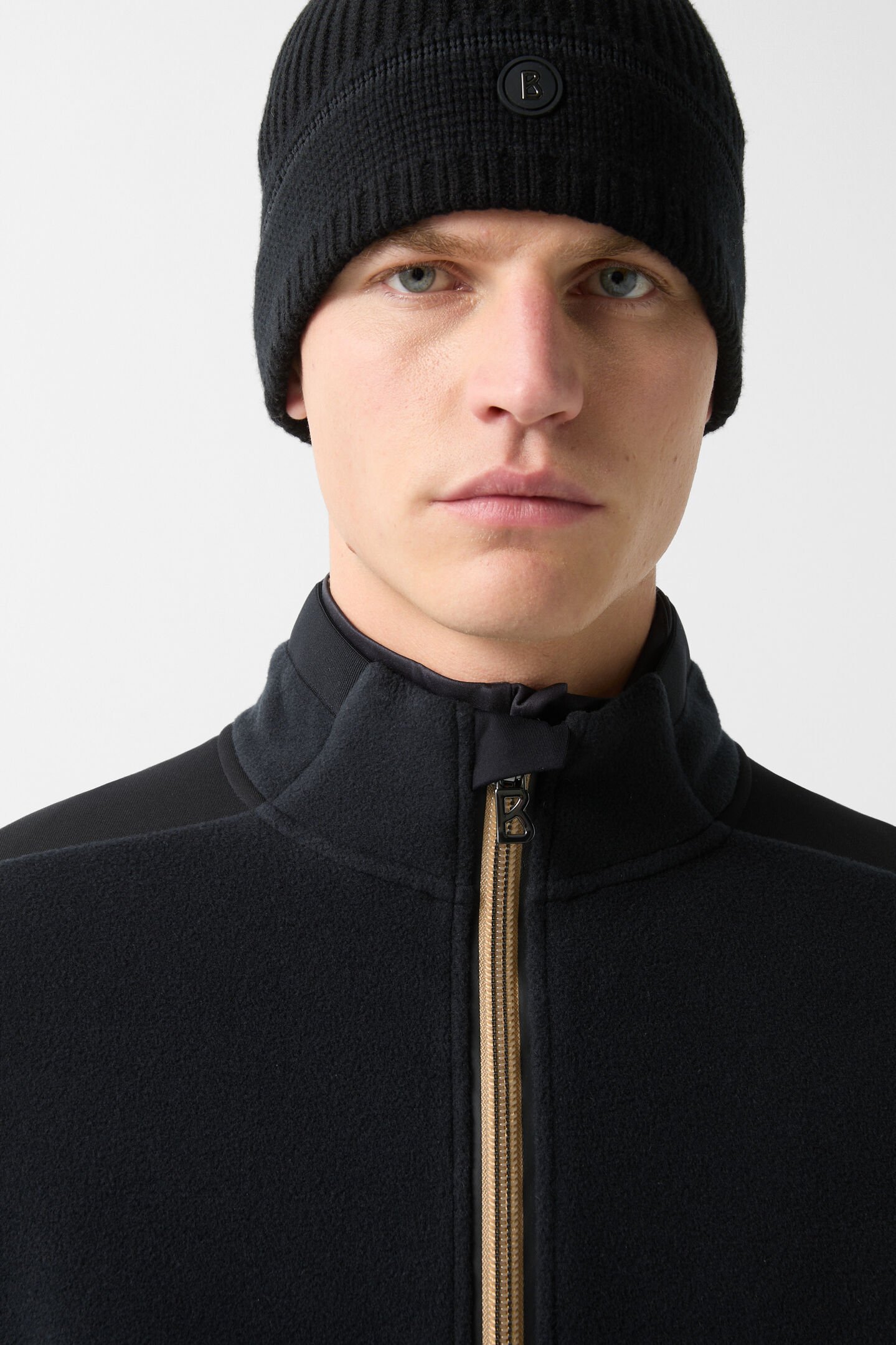 Fabio fleece midlayer Black
