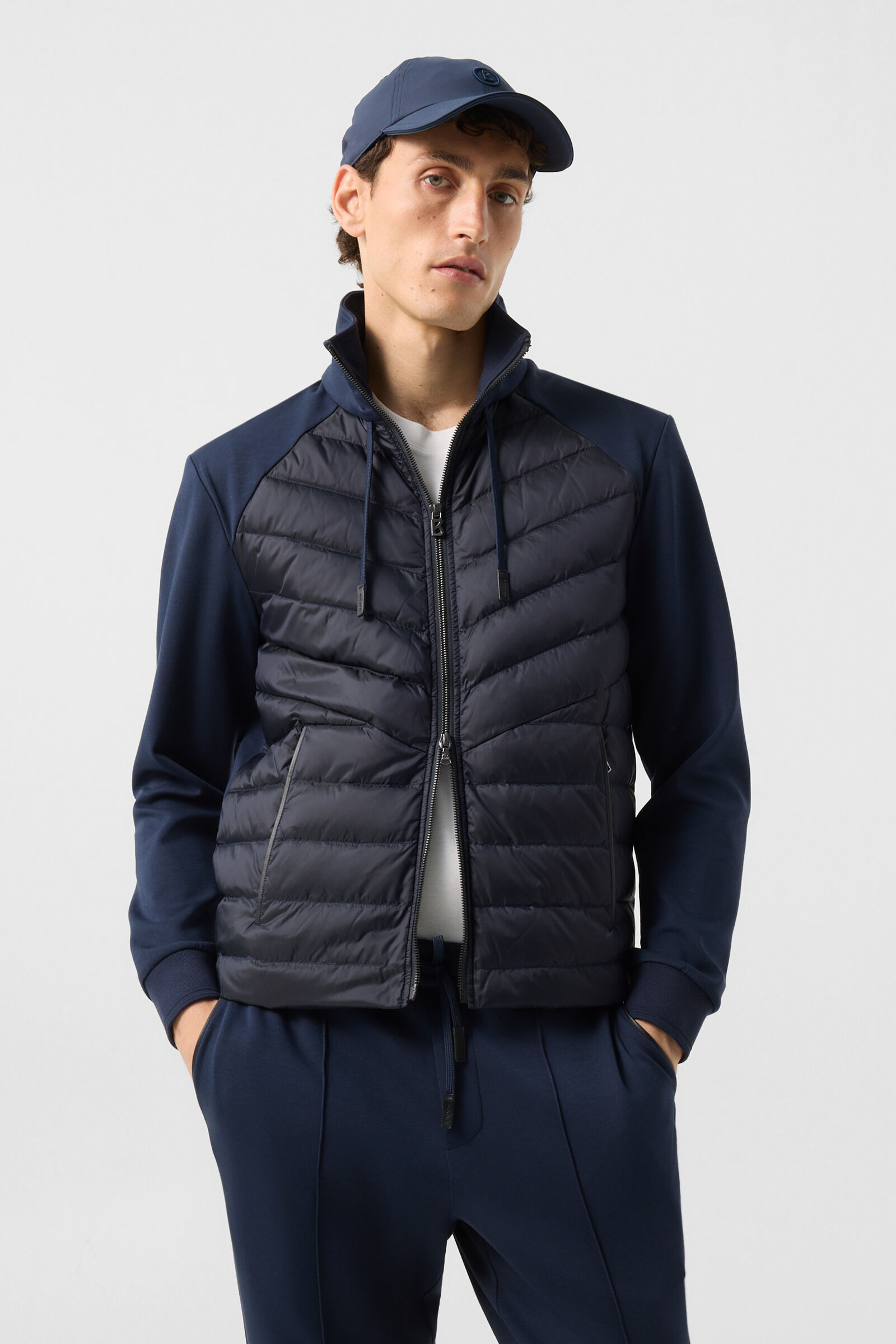 Baker down jersey jacket Navy blue