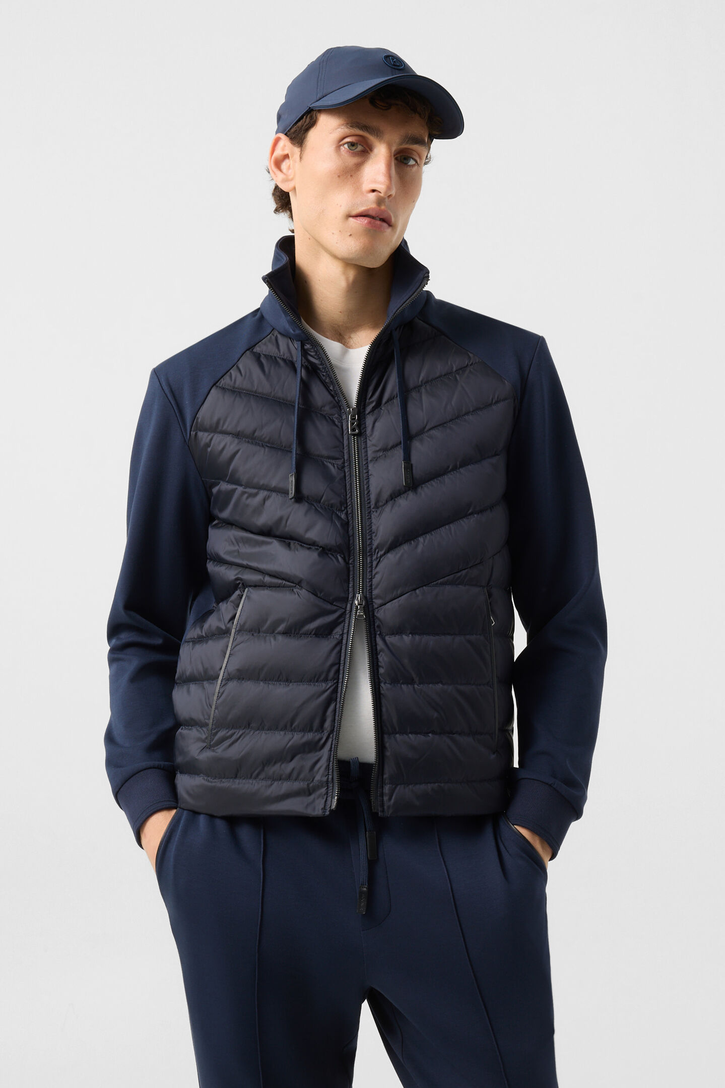 Baker down jersey jacket Navy blue