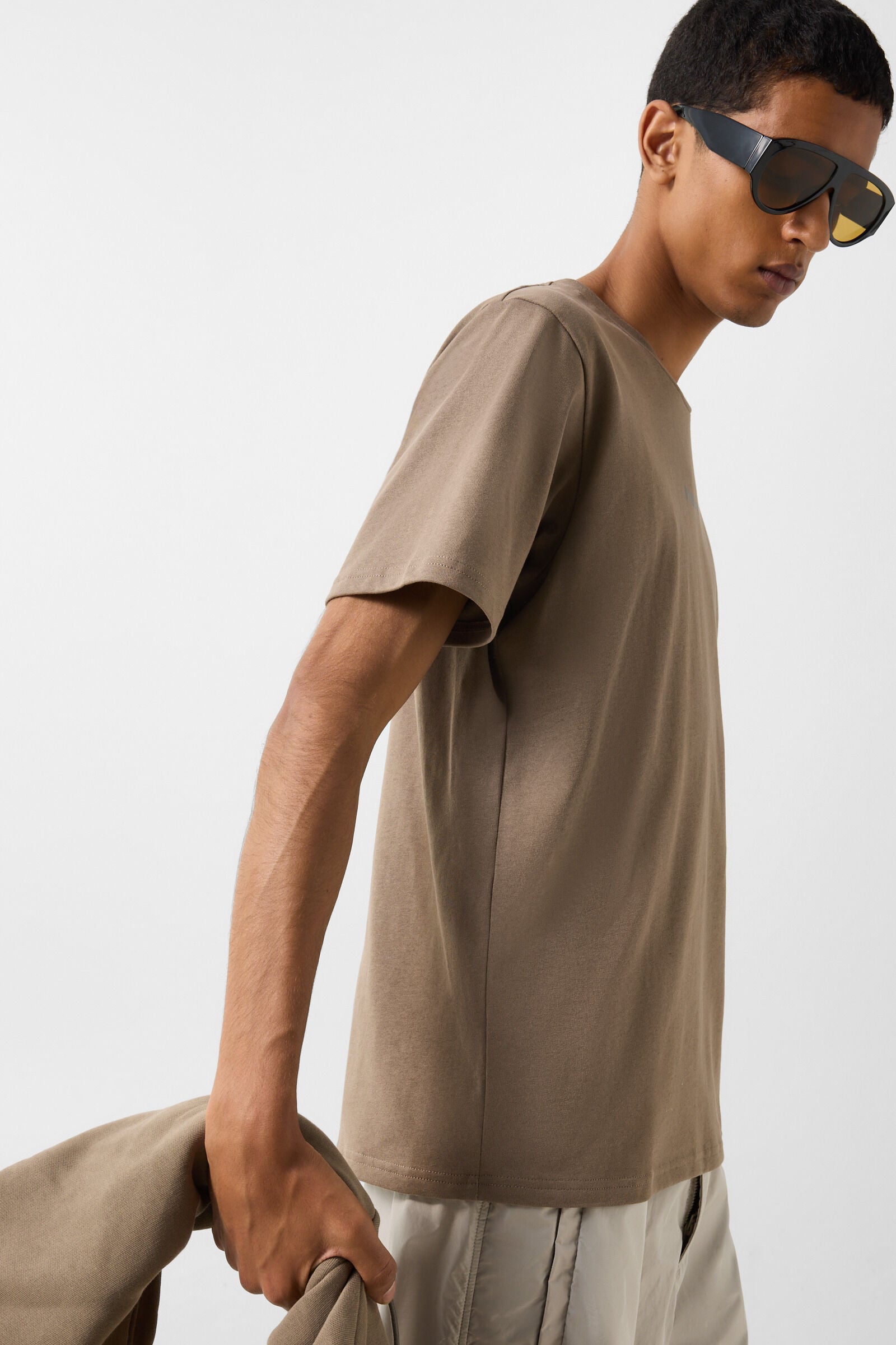 Mick cotton T-shirt Taupe