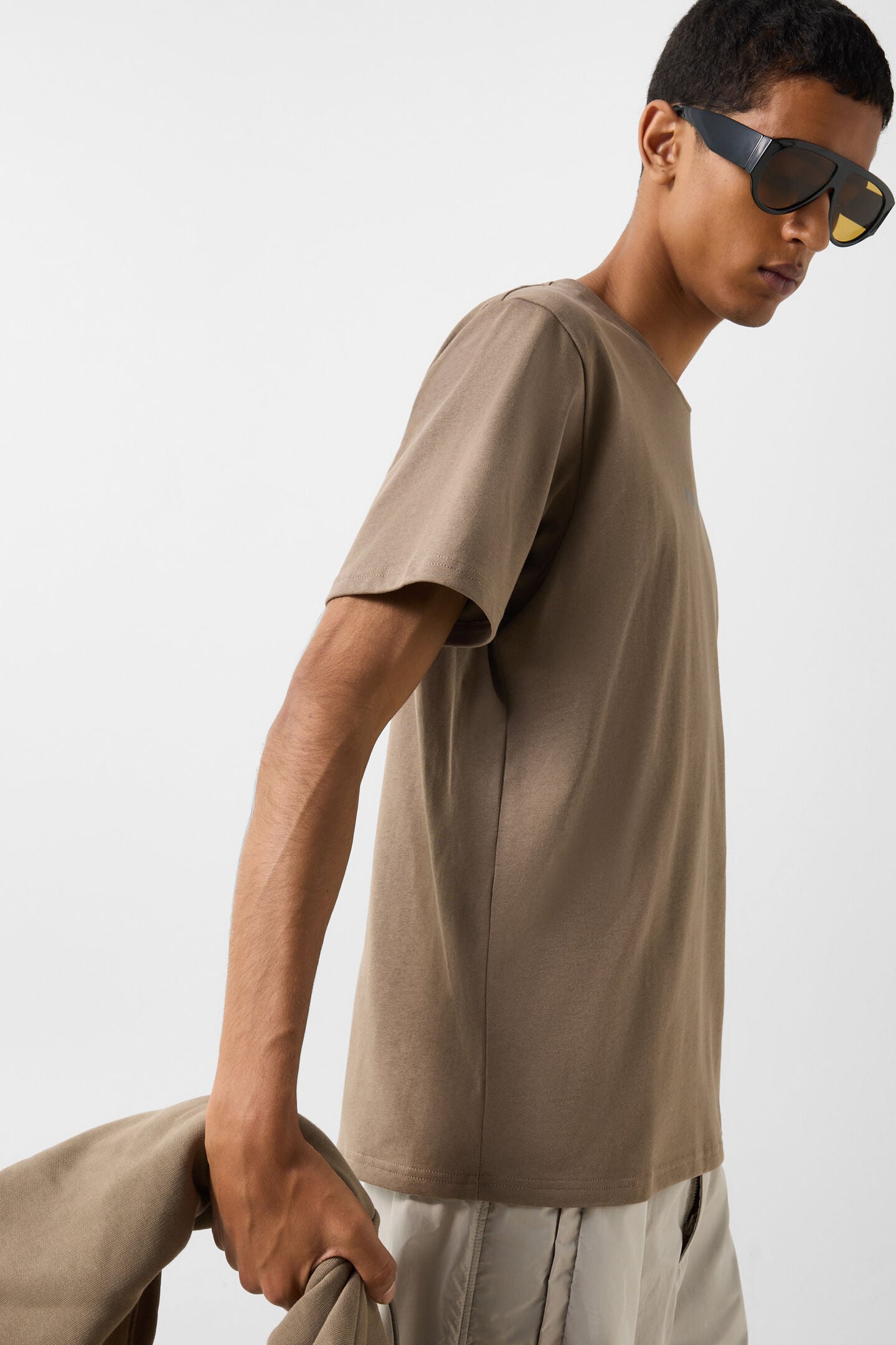 Mick cotton T-shirt Taupe