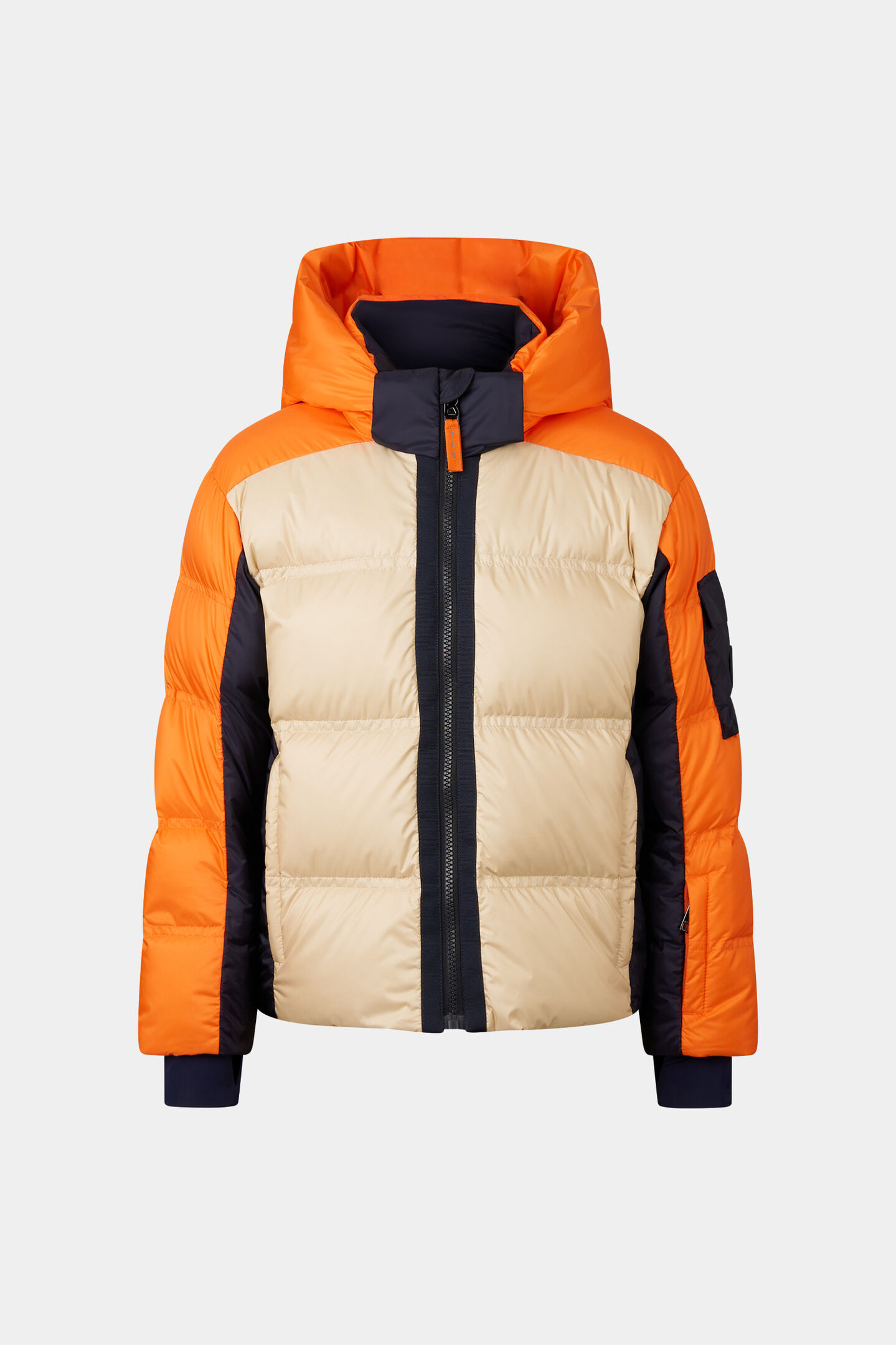 Kids ski jacket Pablo Sand/Orange/Navy