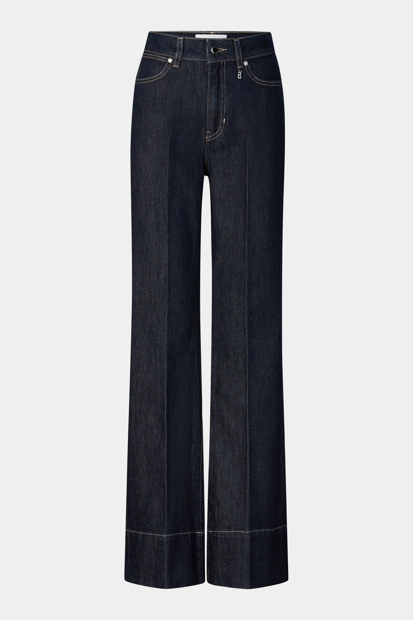 Flared Fit Jeans Devin Dark Denim Blue