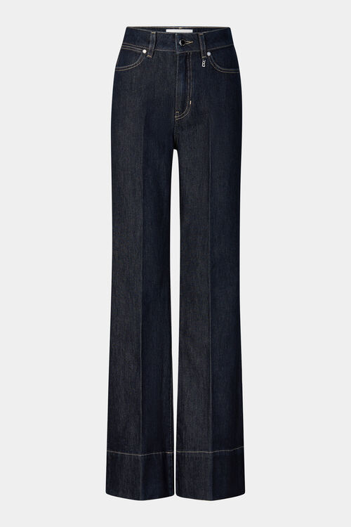 Flared Fit Jeans Devin Dark Denim Blue