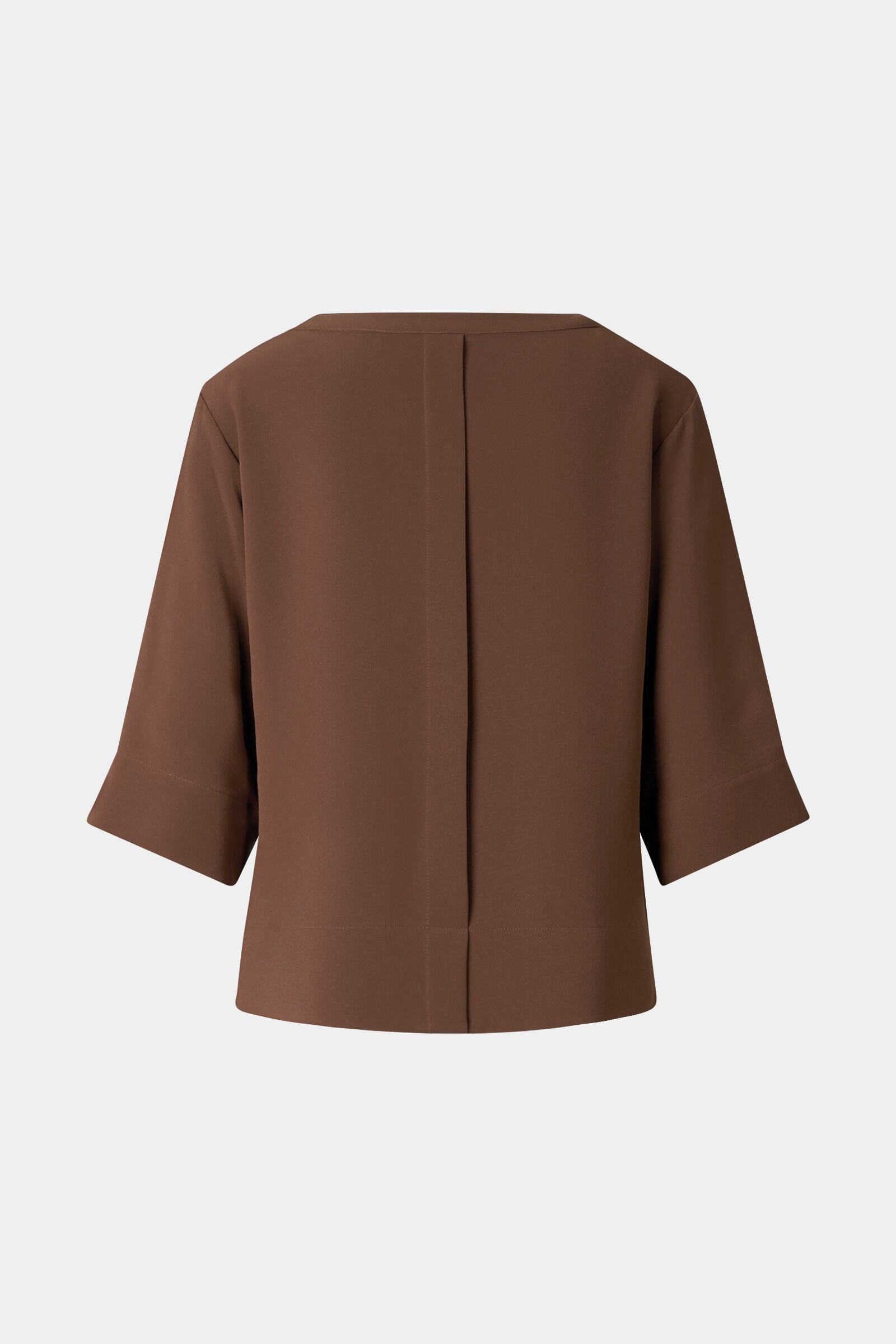 Enrica cr&ecirc;pe shirt Brown