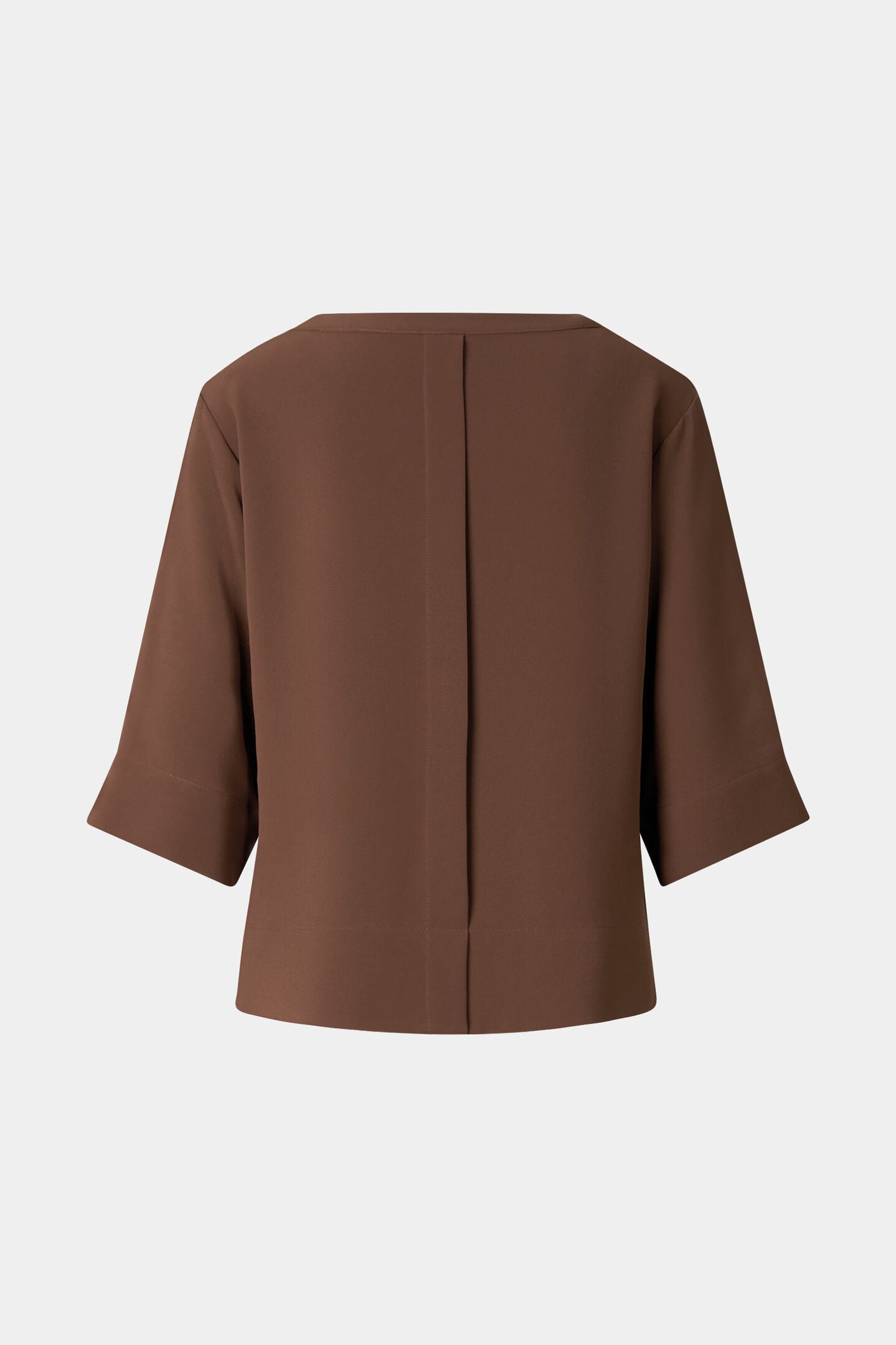 Enrica cr&ecirc;pe shirt Brown
