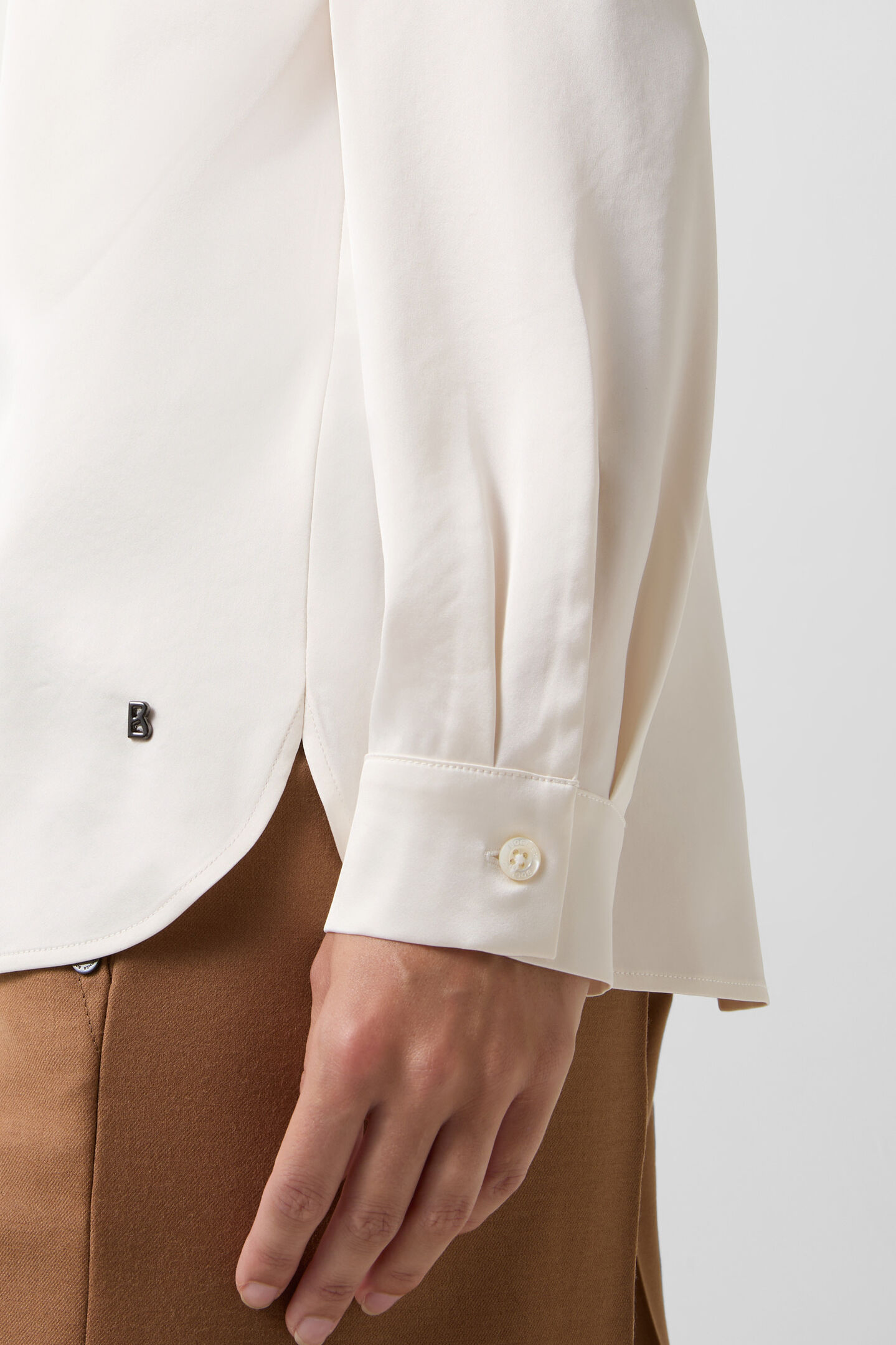 Satin-Bluse Gerrit Creme