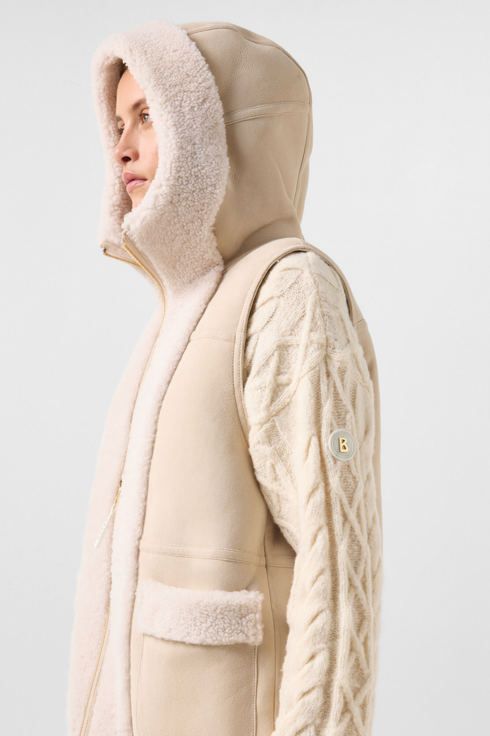 Lona lambskin waistcoat Camel/Cream