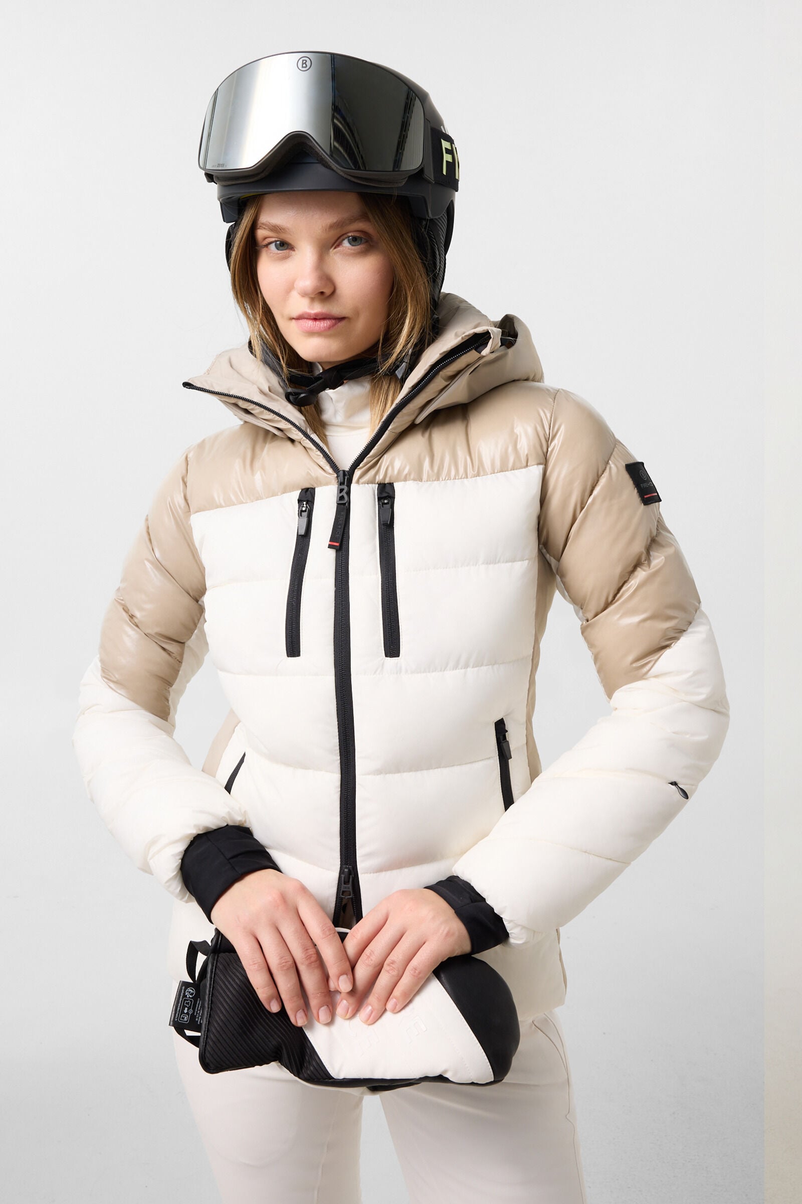 Skijacke Tavie Beige/Off-White
