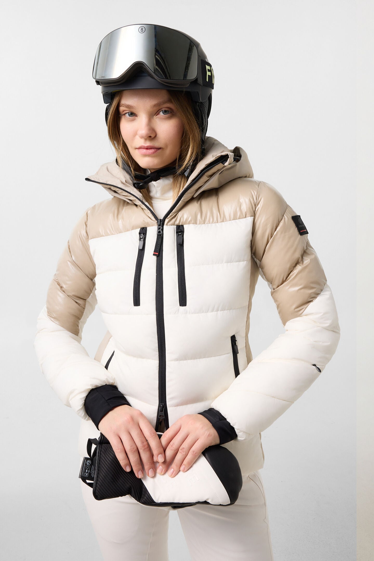 Skijacke Tavie Beige/Off-White