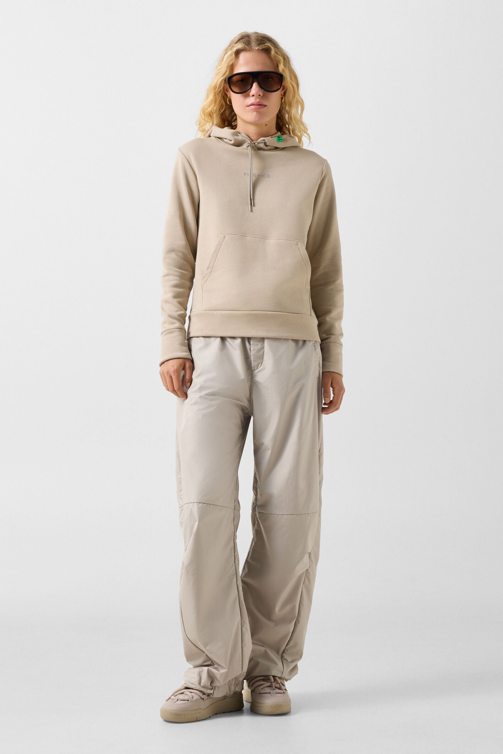 Nila cotton hoodie Beige