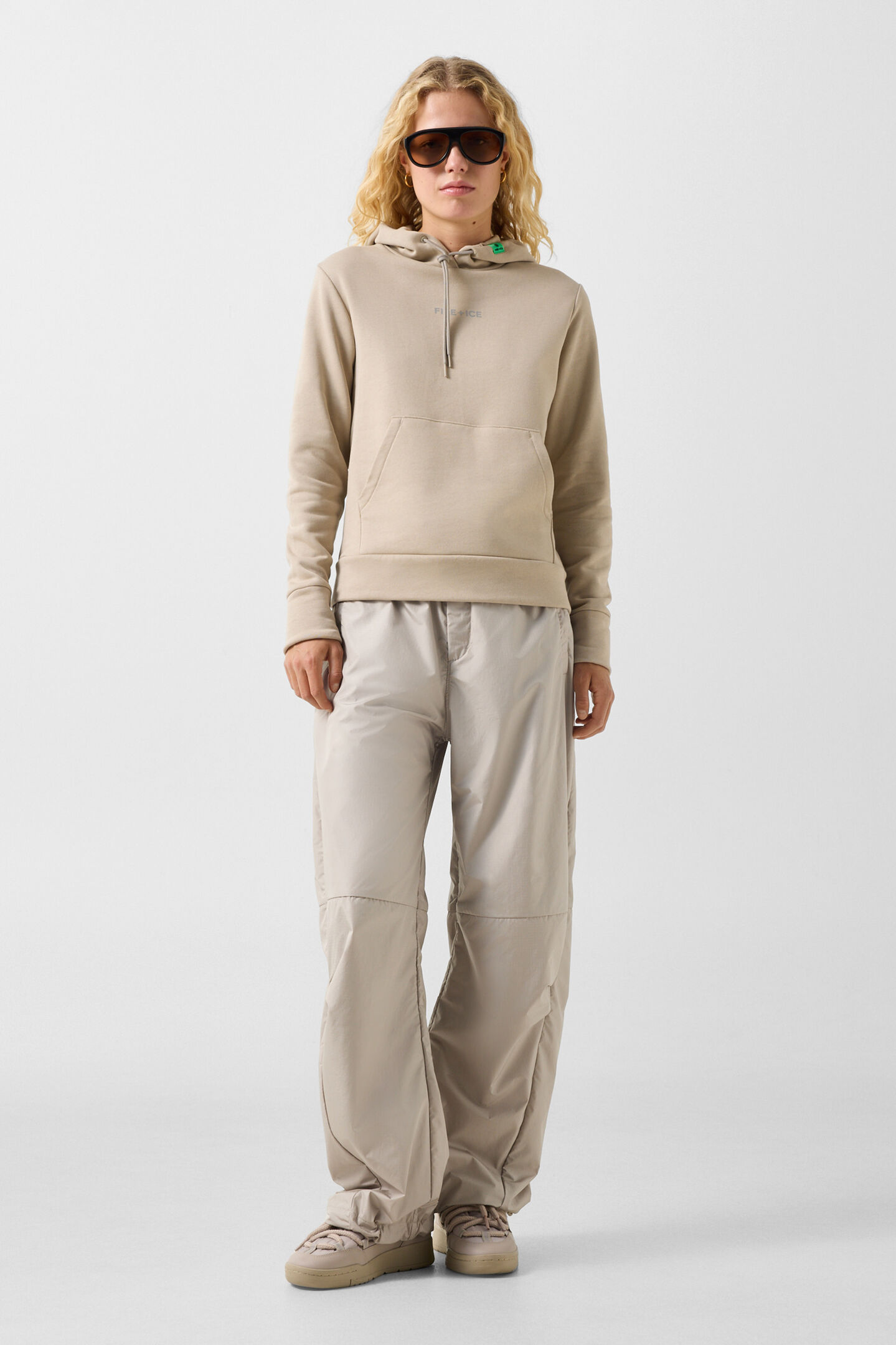Nila cotton hoodie Beige