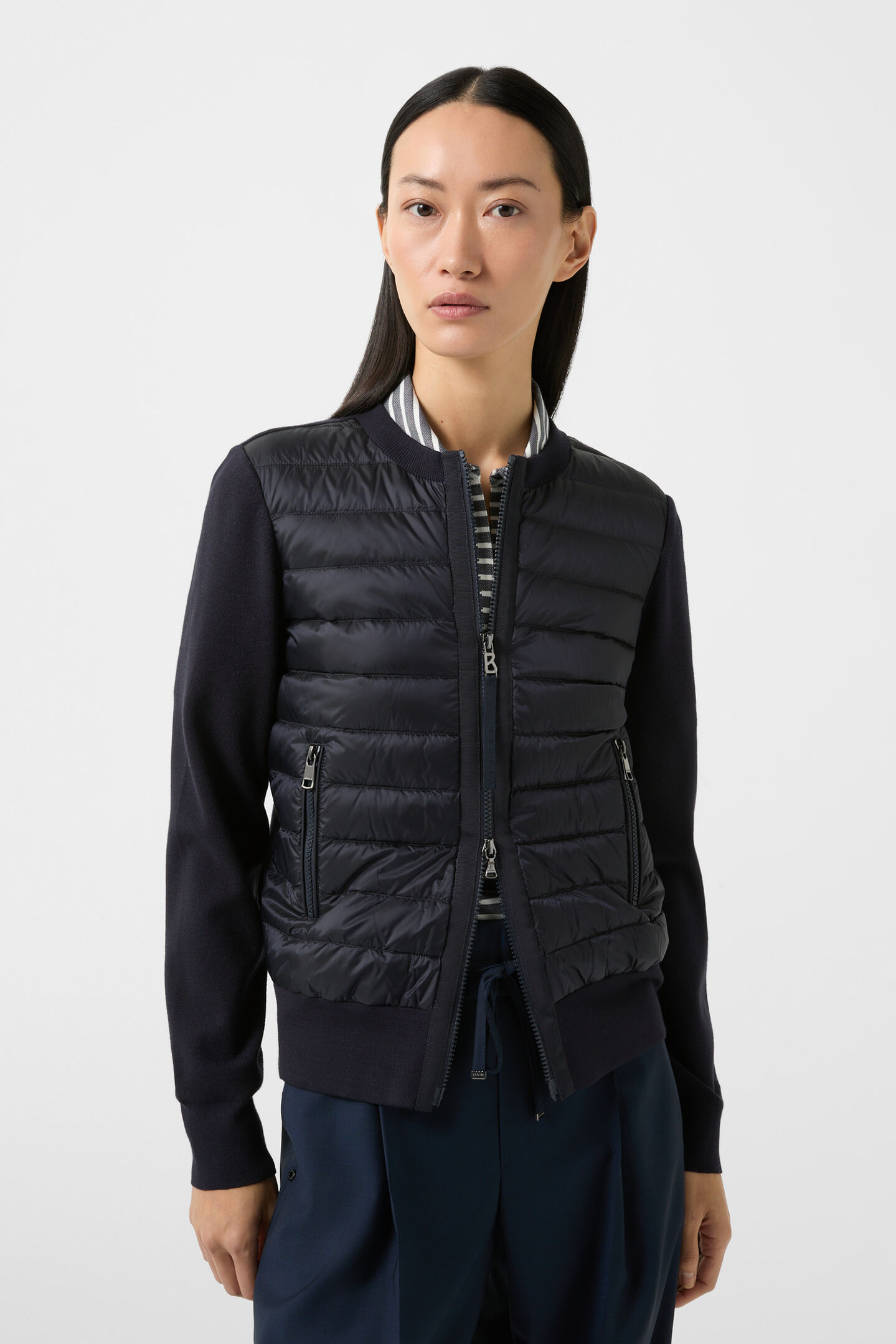 Hybrid knit jacket Zilly Navy blue