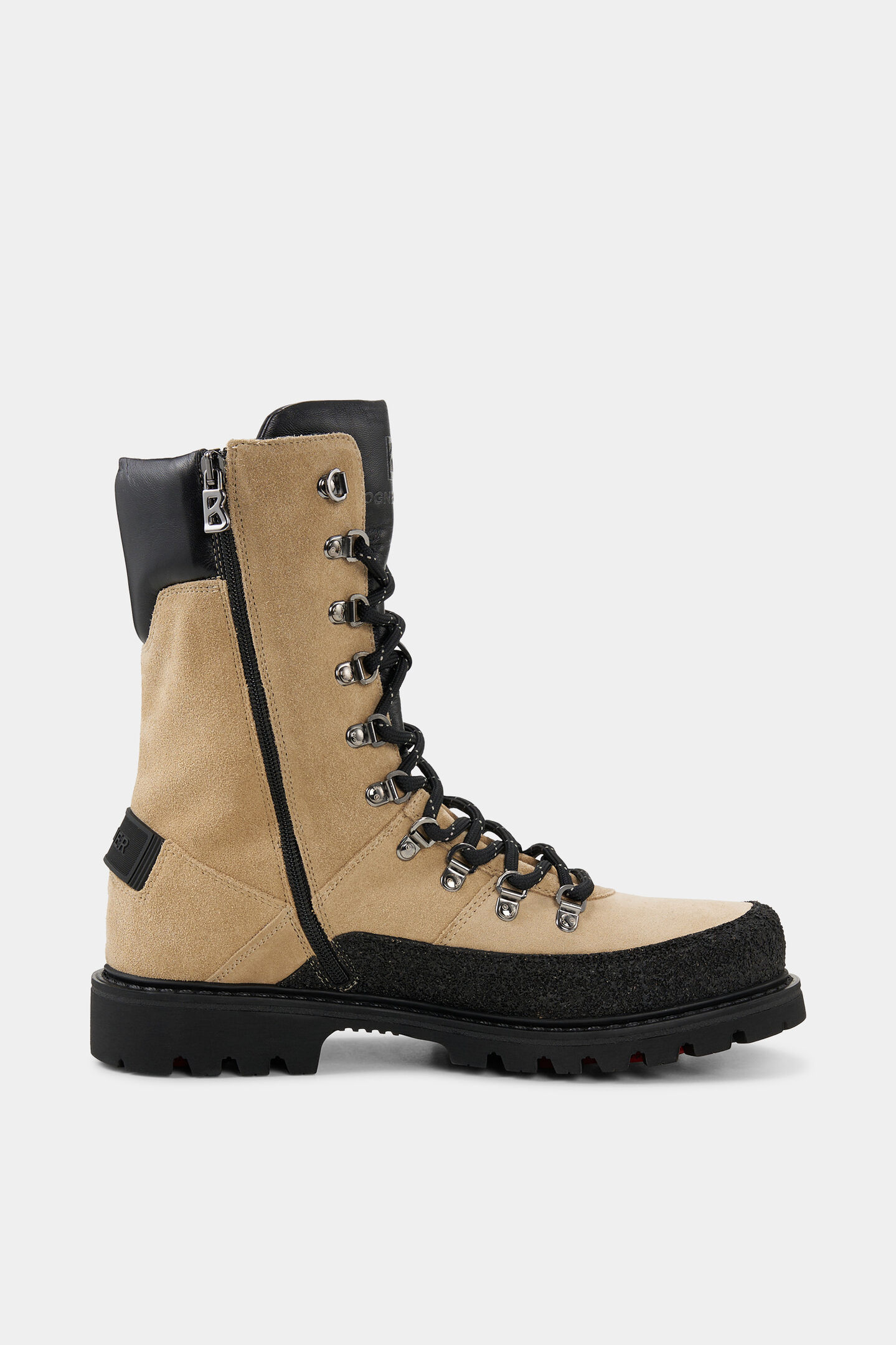 Boots à lacets Helsinki 007 avec crampons Beige/Noir