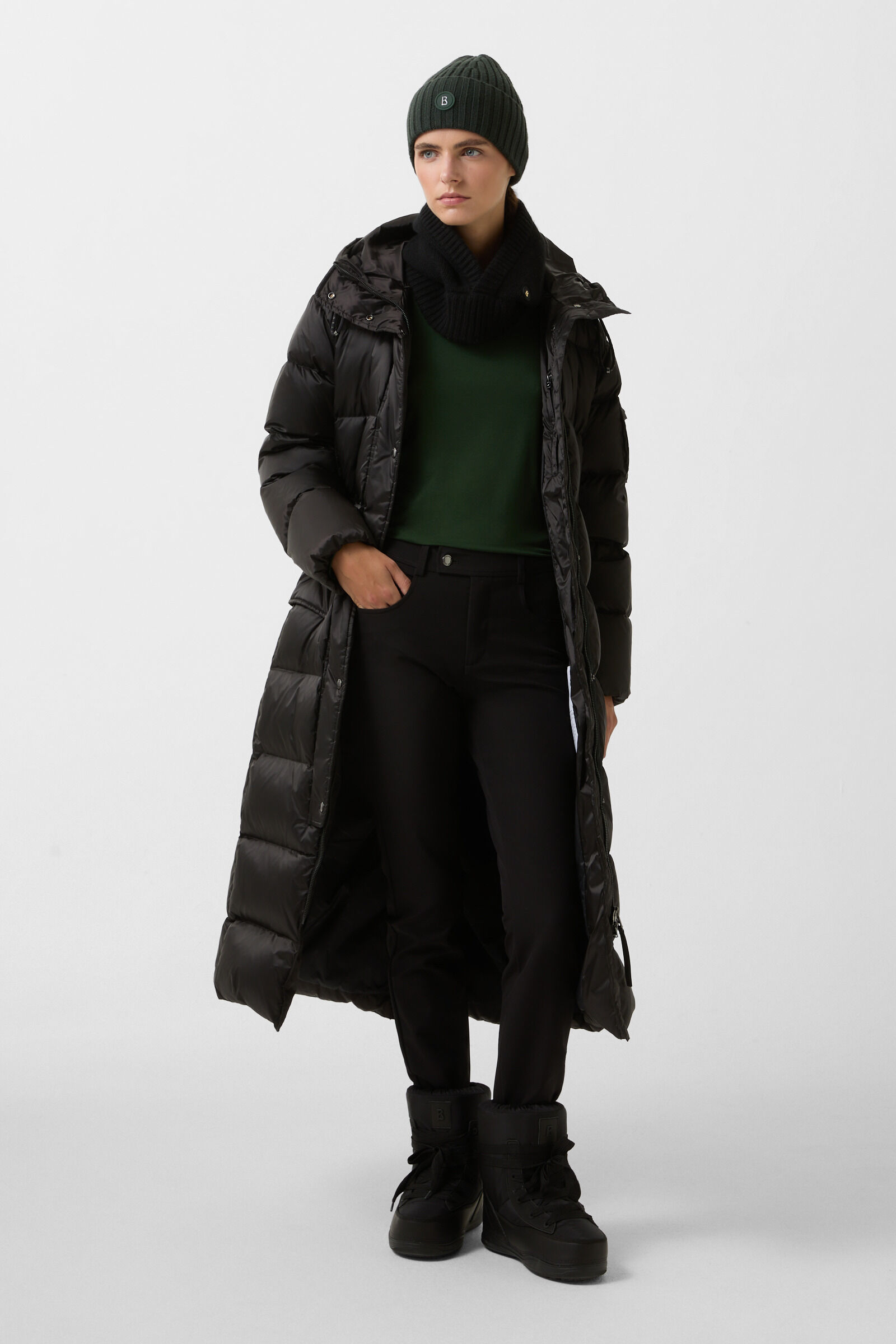 T-shirt long Alexi Vert fonc&eacute;