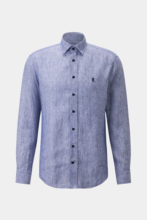 Leinen-Hemd Timi Navy-Blau