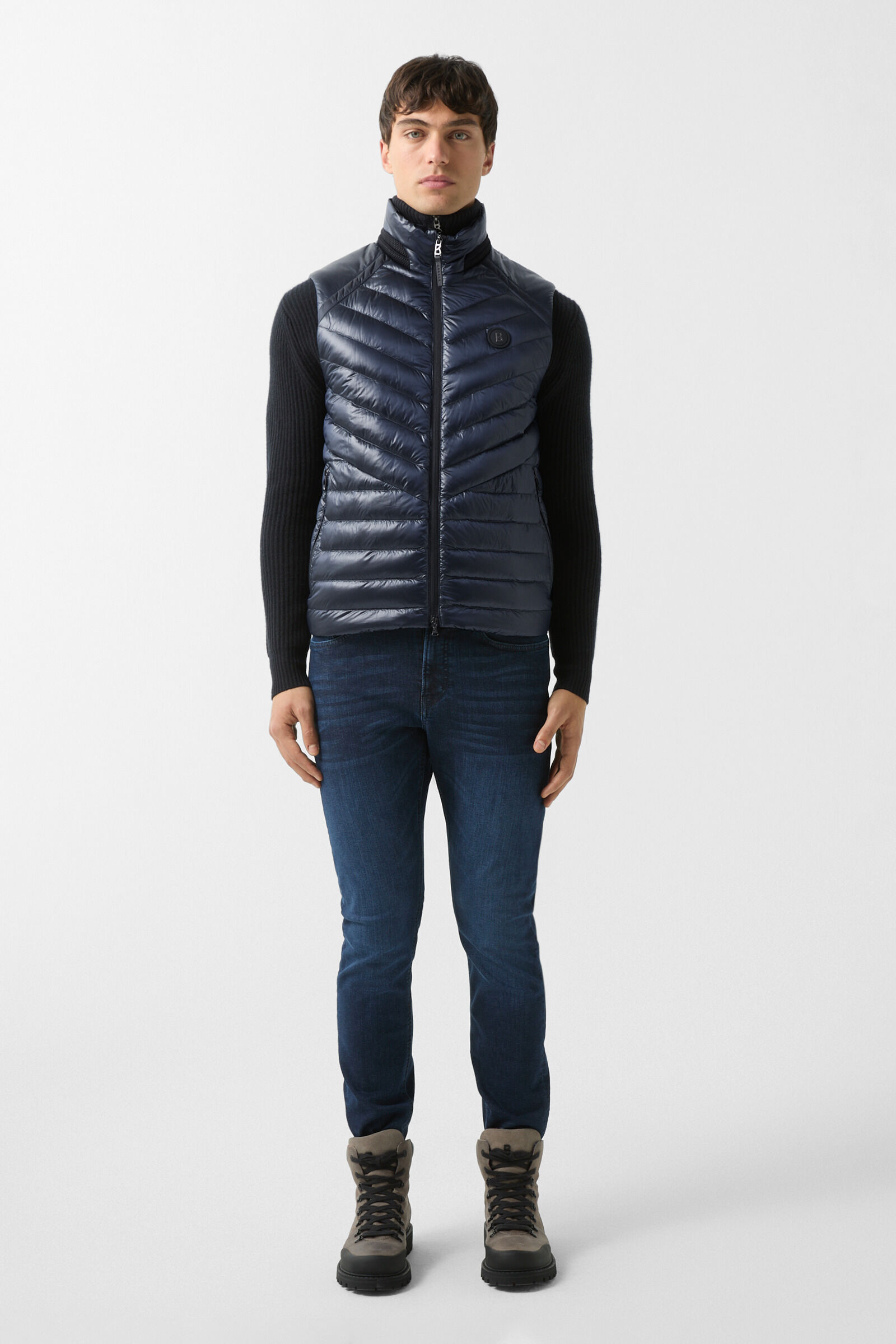 Lasse quilted waistcoat Dark blue