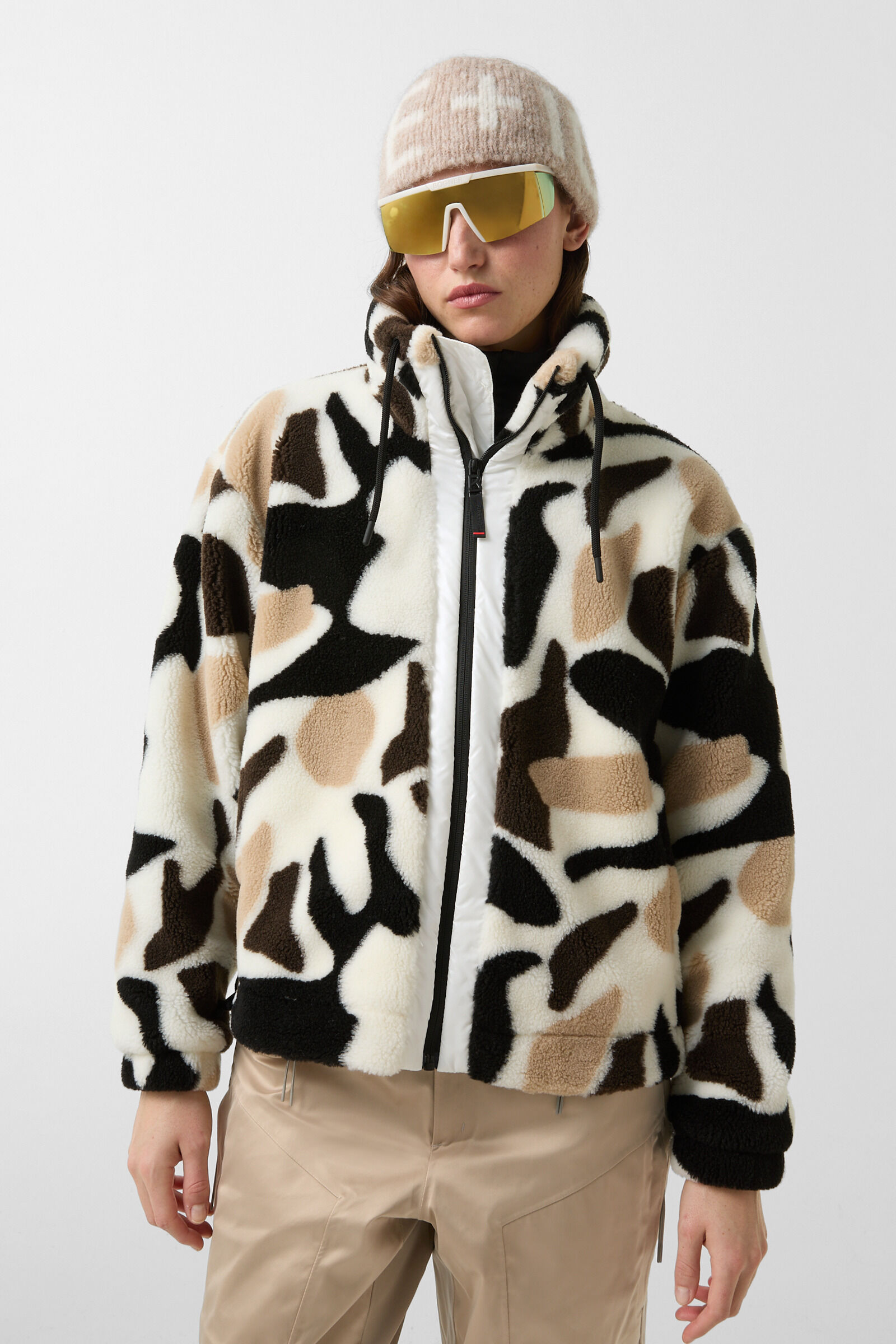 Teddy-Midlayer Ninetta Off-White/Braun