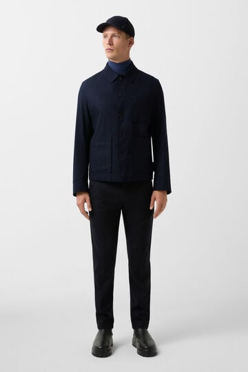 Mirco flannel overshirt Navy blue Mirco flannel overshirt Navy blue