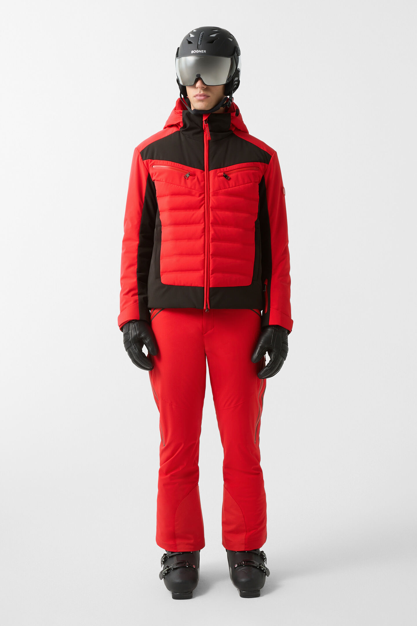 Feliks down ski jacket Red/black