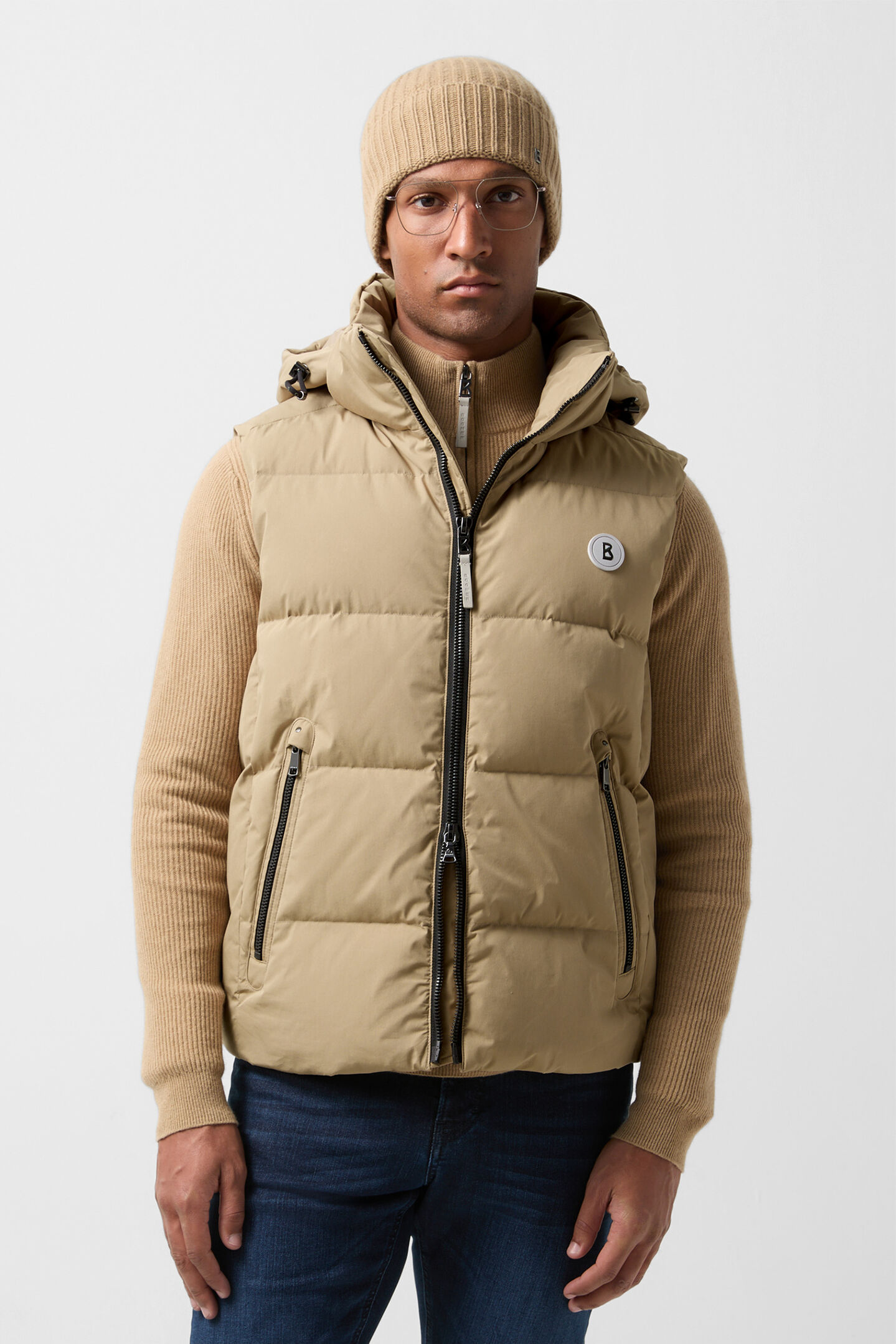Jimmy down vest Camel