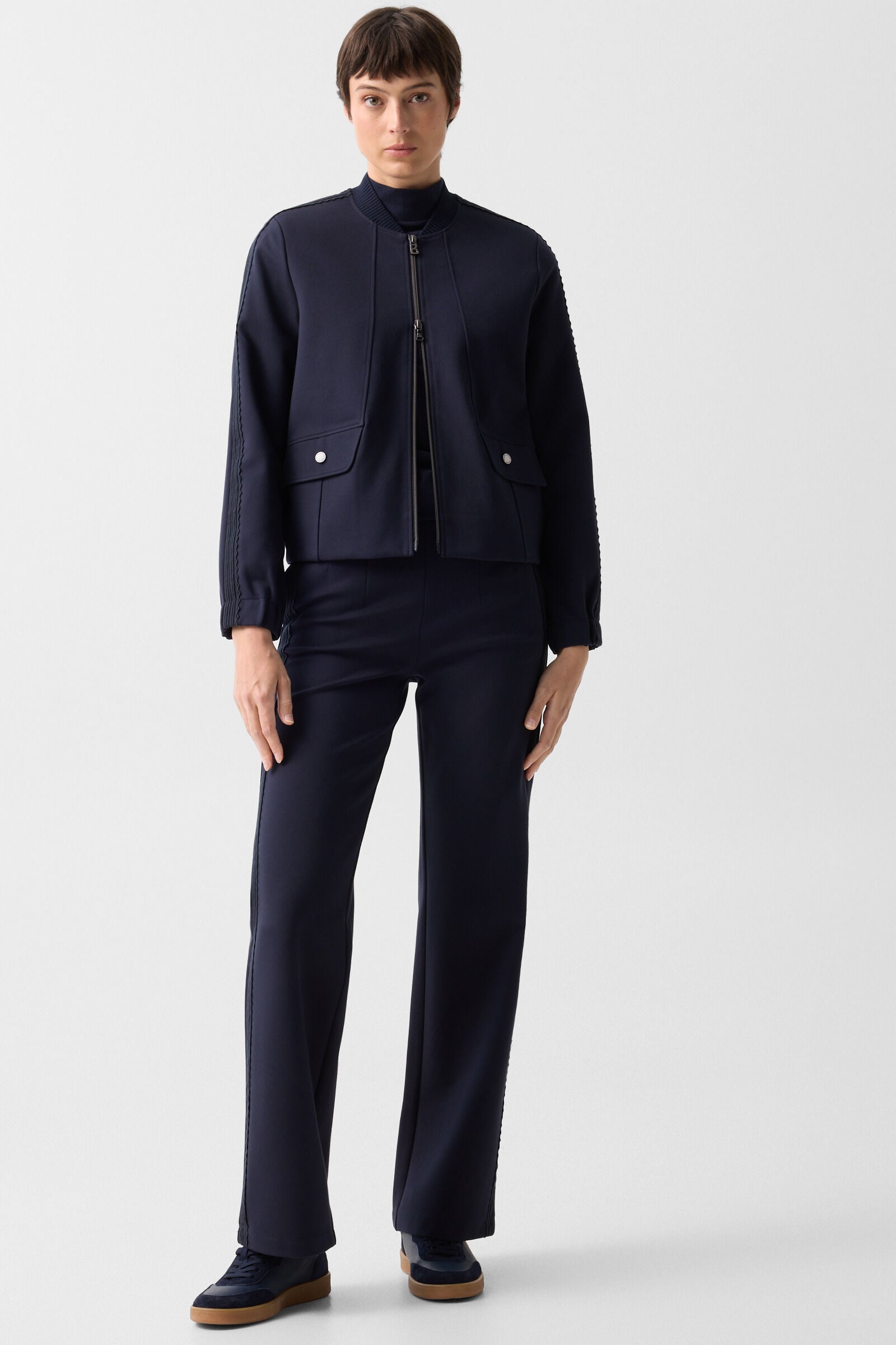 Luisa jersey jacket Navy blue