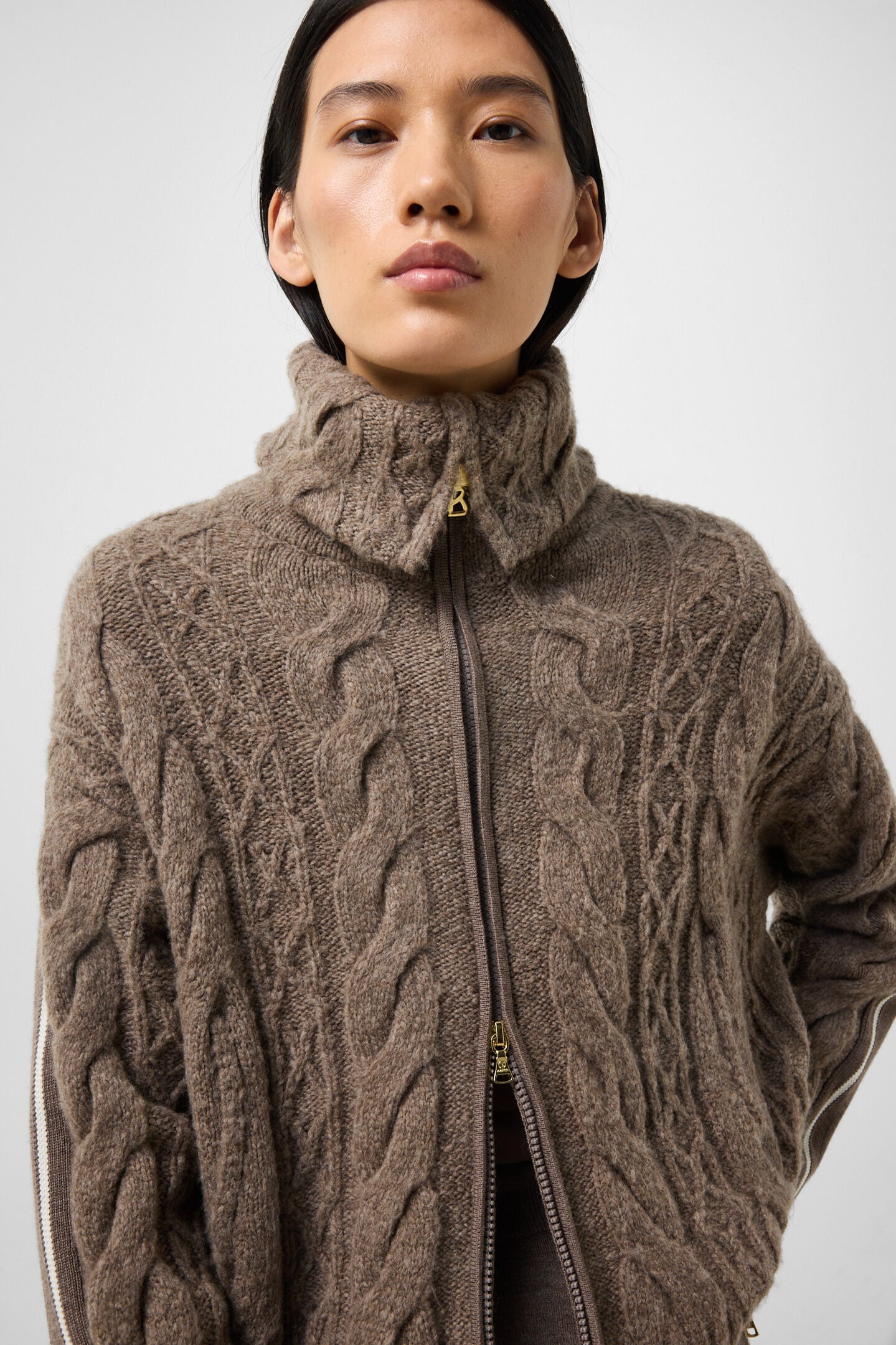 Lotta Virgin Wool Knit Jacket Hazel