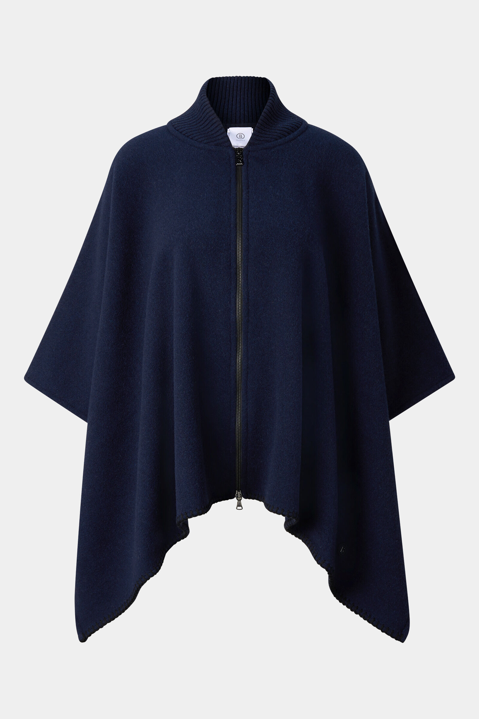 Nellie wool mix poncho Navy