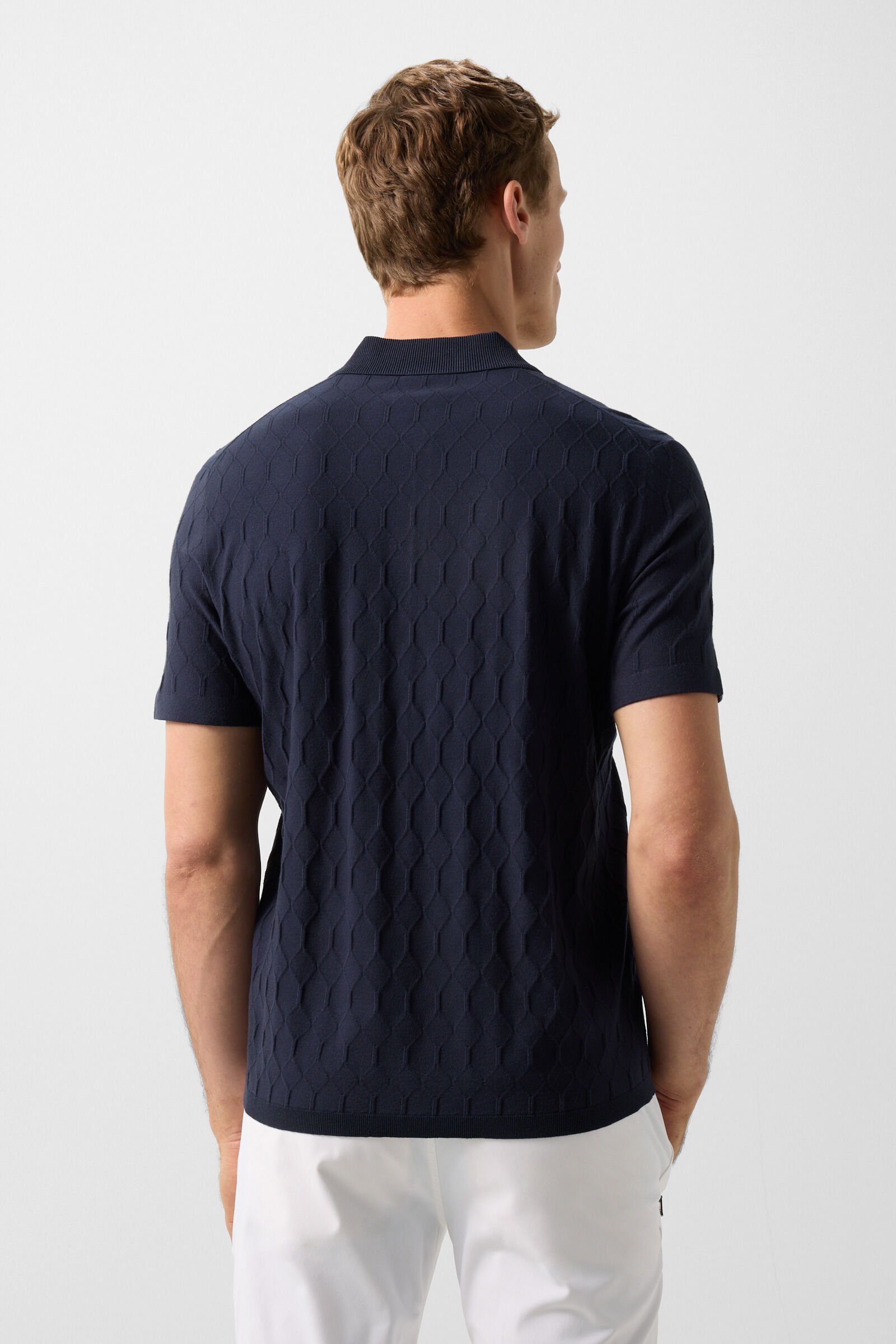 Maxim knitted polo shirt Navy blue