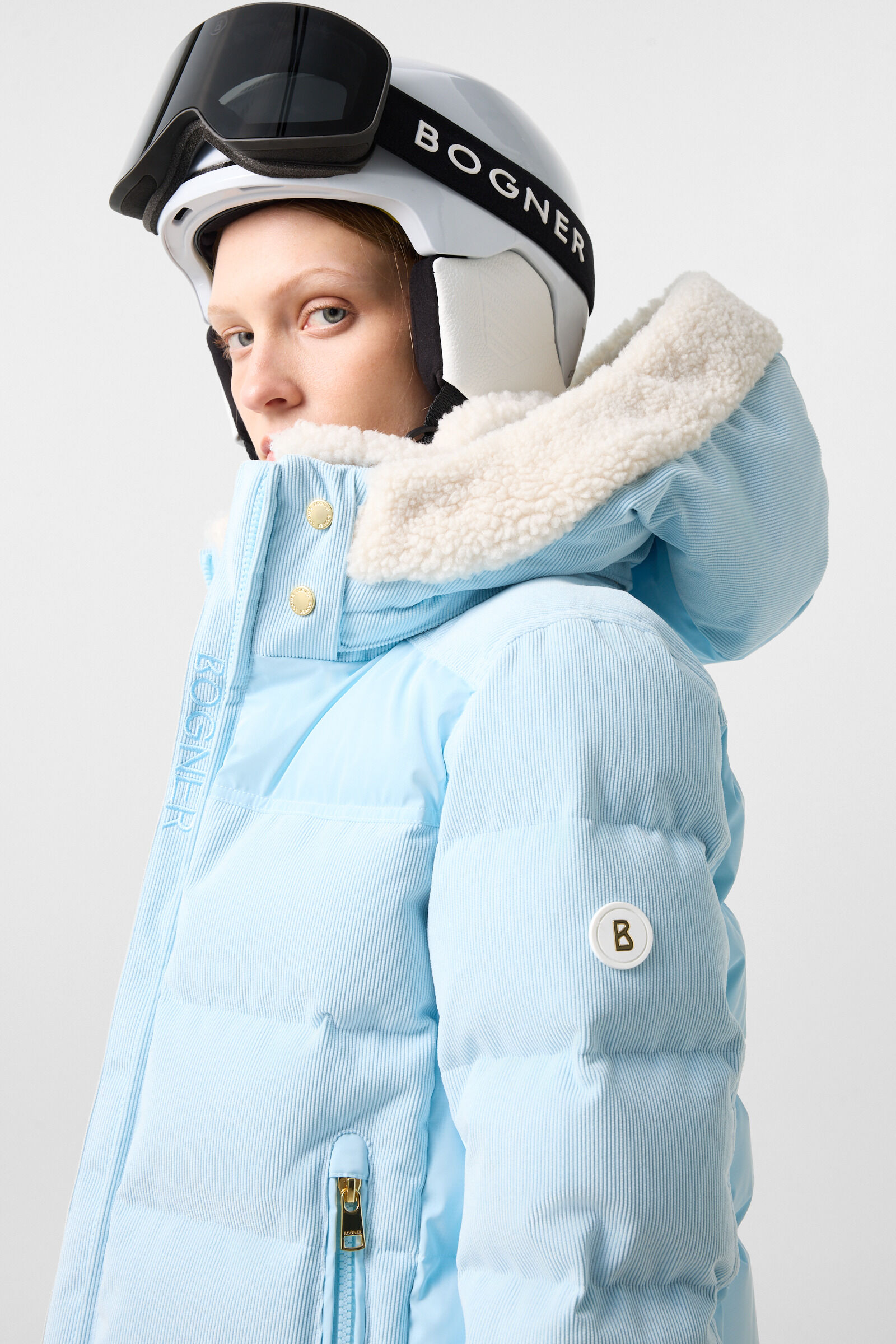 Minu Cord Down Ski Jacket Light blue