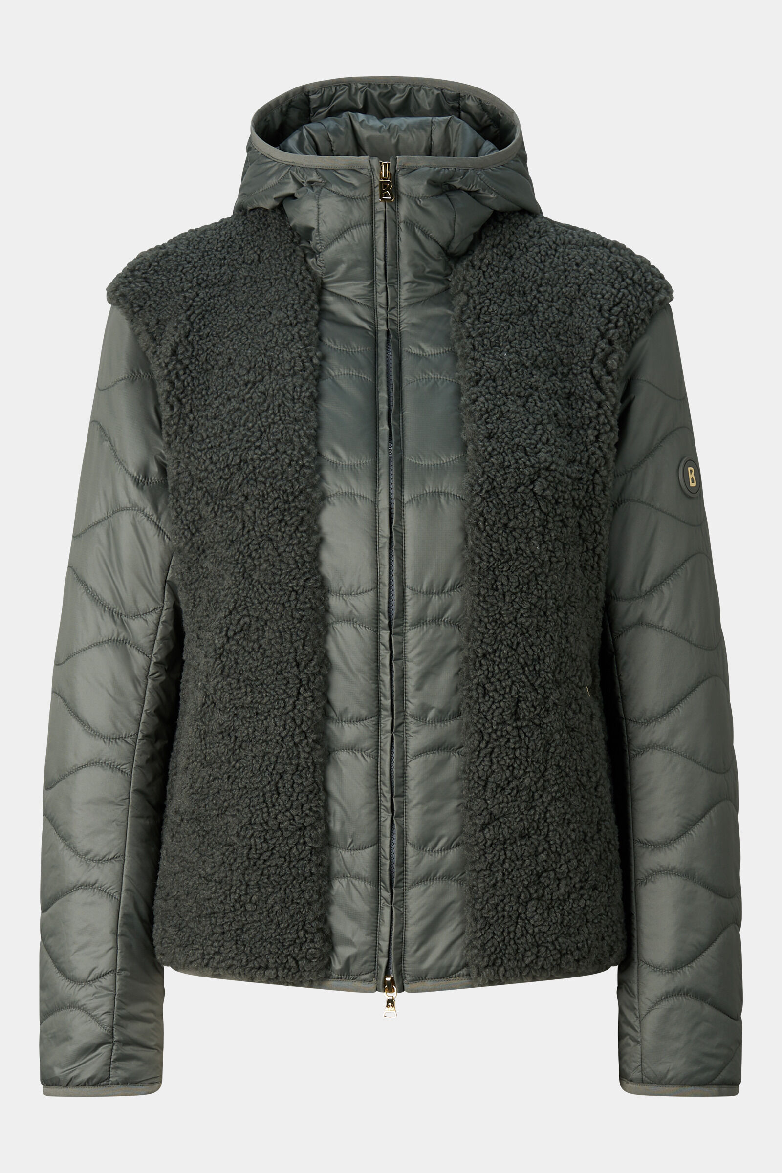 Teddy-Steppjacke Bibi Sage Grey