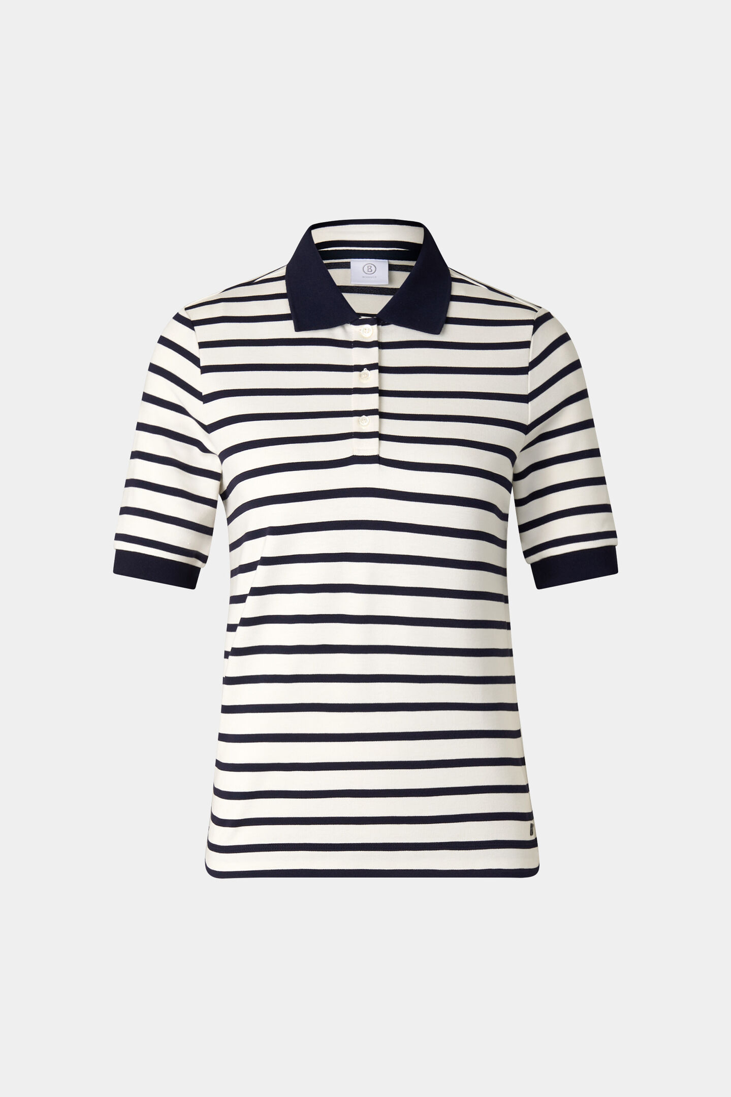 Polo-Shirt Rea Navy-Blau/Wei&szlig;