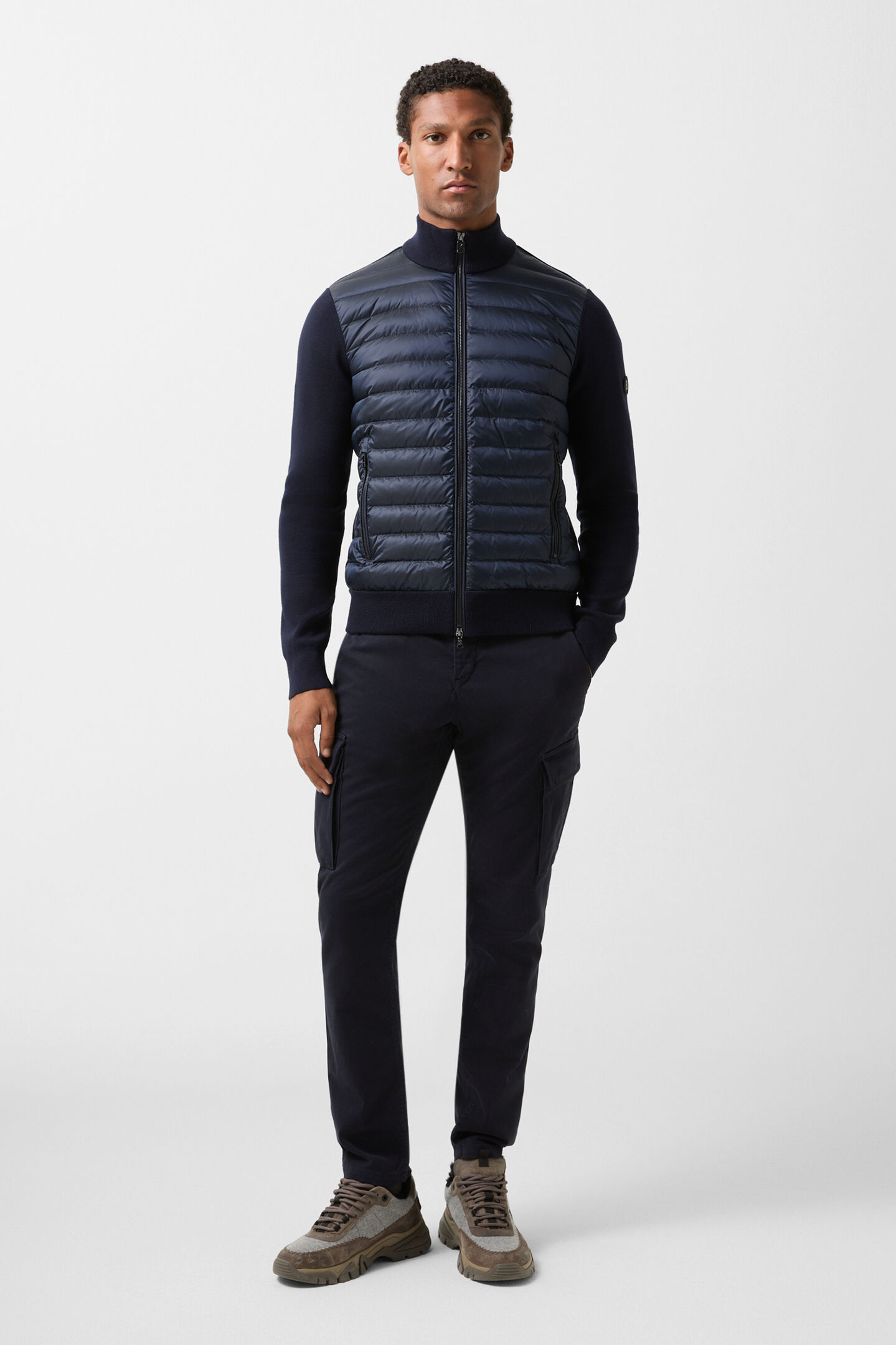 Hybrid-Strickjacke Zisco Navy-Blau