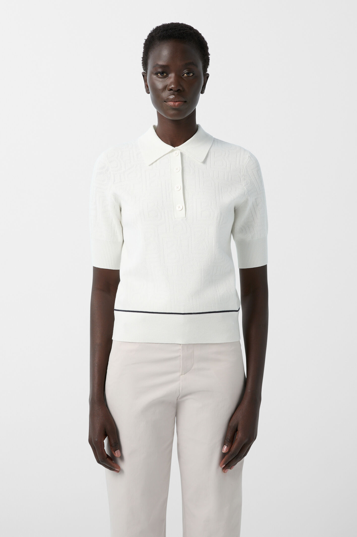 Maia knitted polo shirt Off-white
