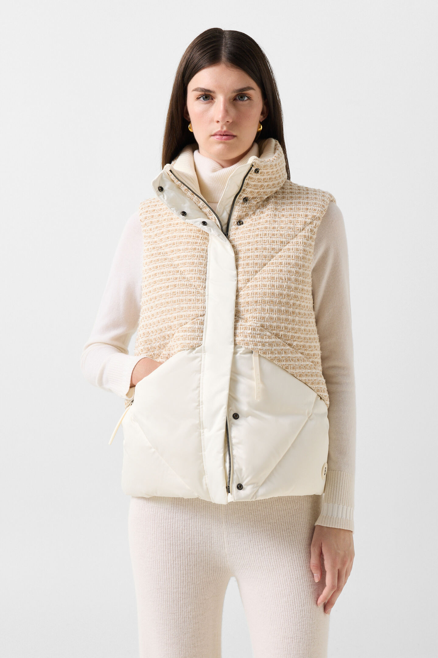 Netty Down Vest Off-white/beige