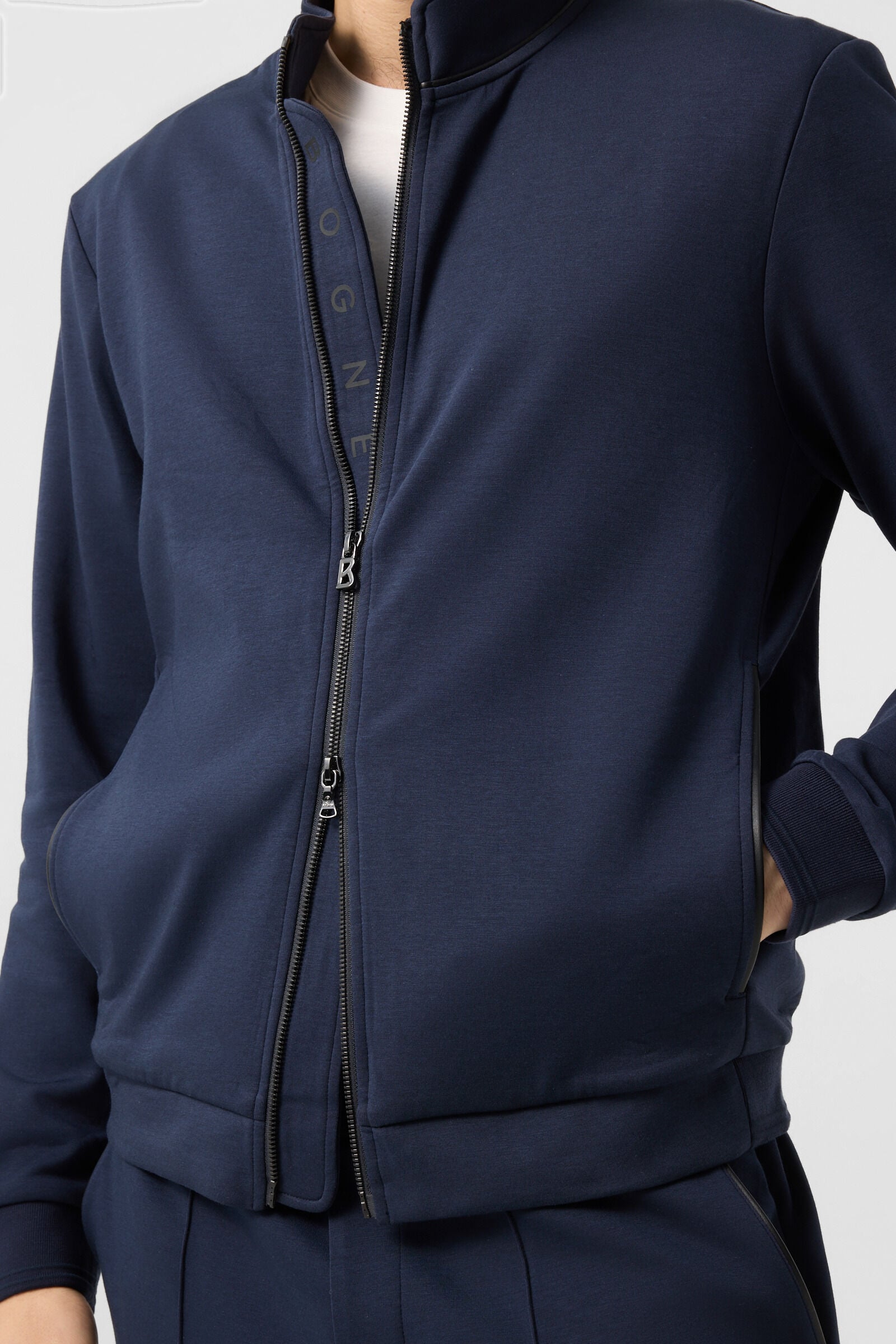 Spencer jersey jacket Navy blue