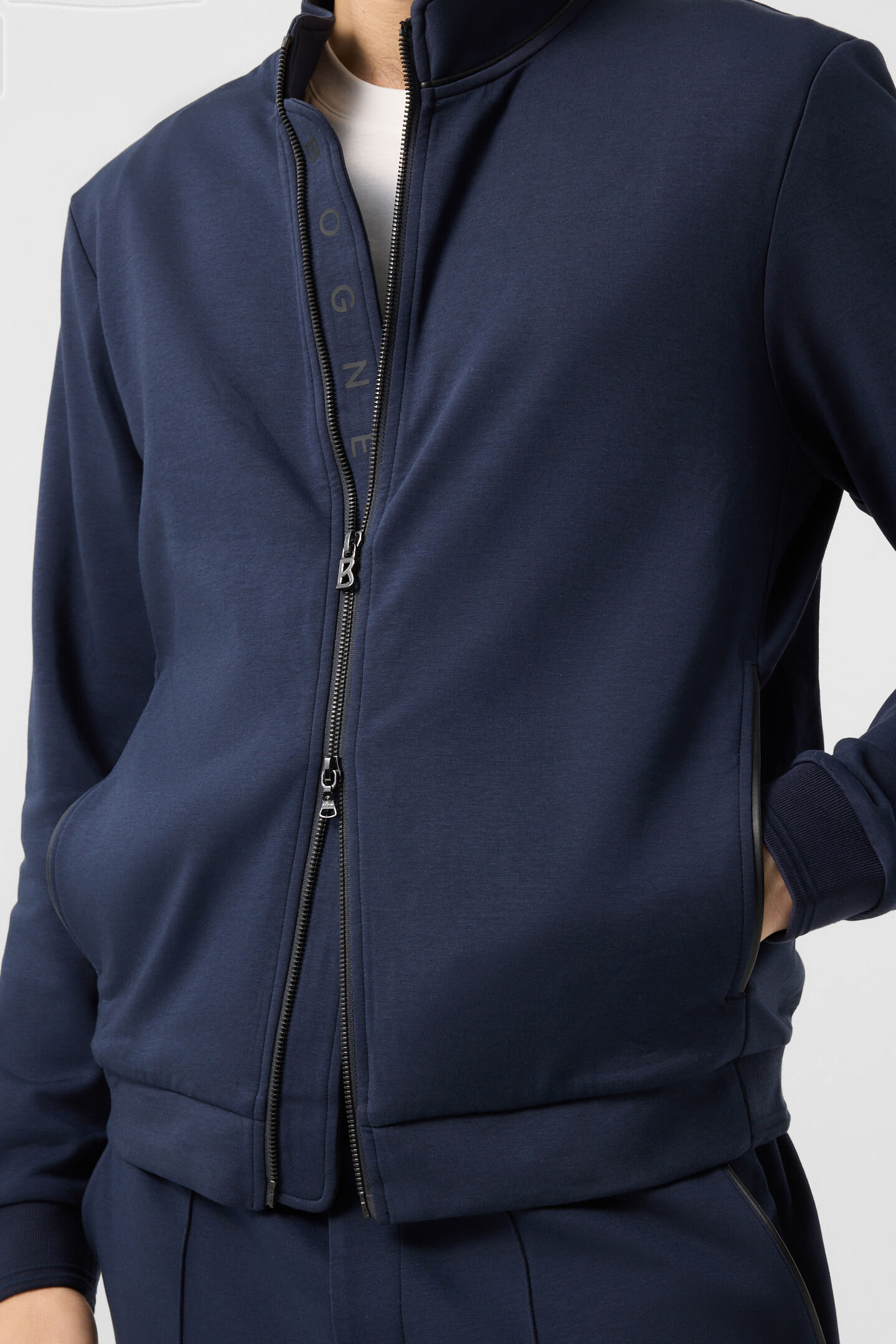 Spencer jersey jacket Navy blue