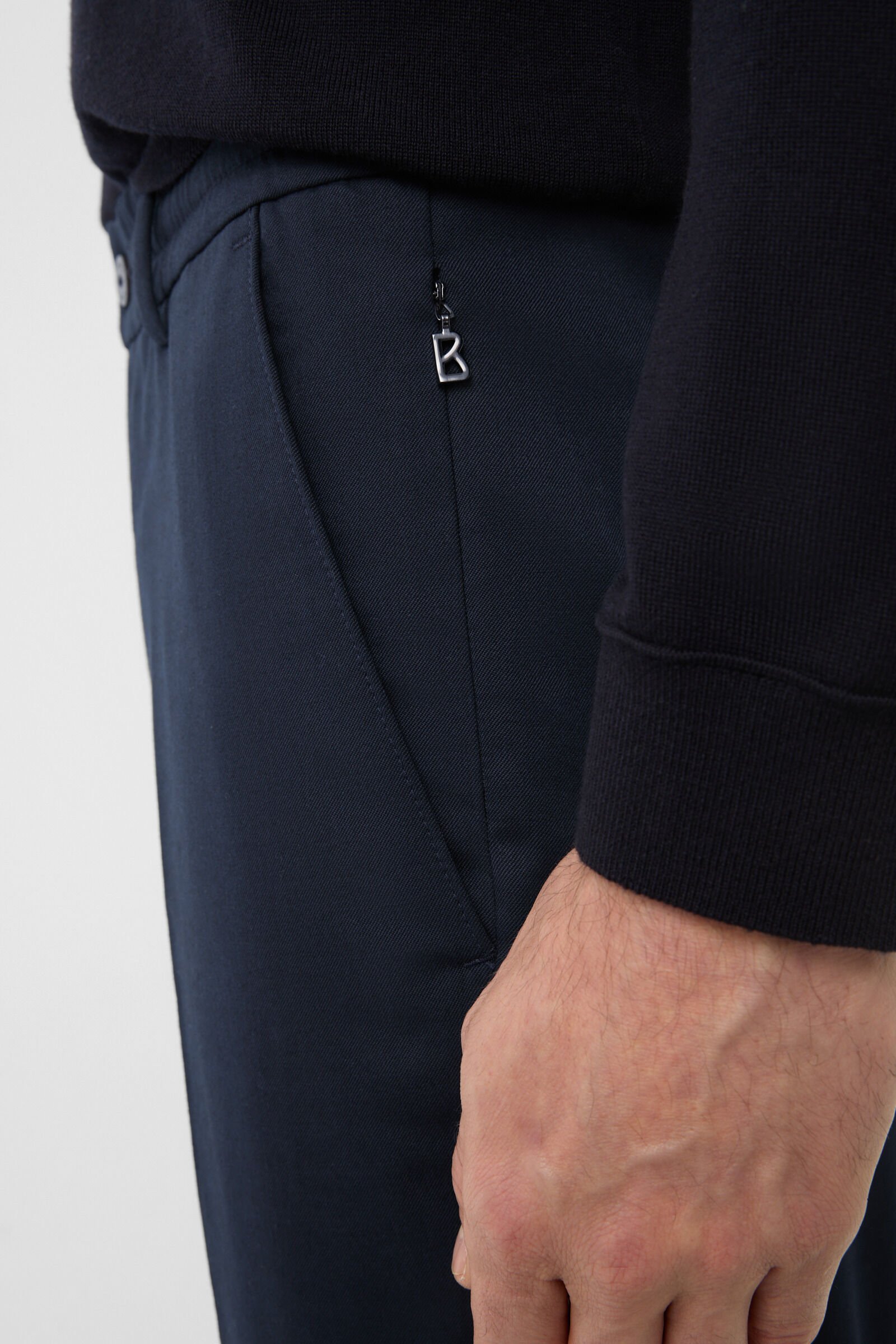 Pleated trousers Marcus Navy blue