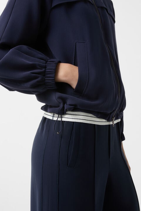 Sheila crêpe blouson Navy blue Sheila crêpe blouson Navy blue