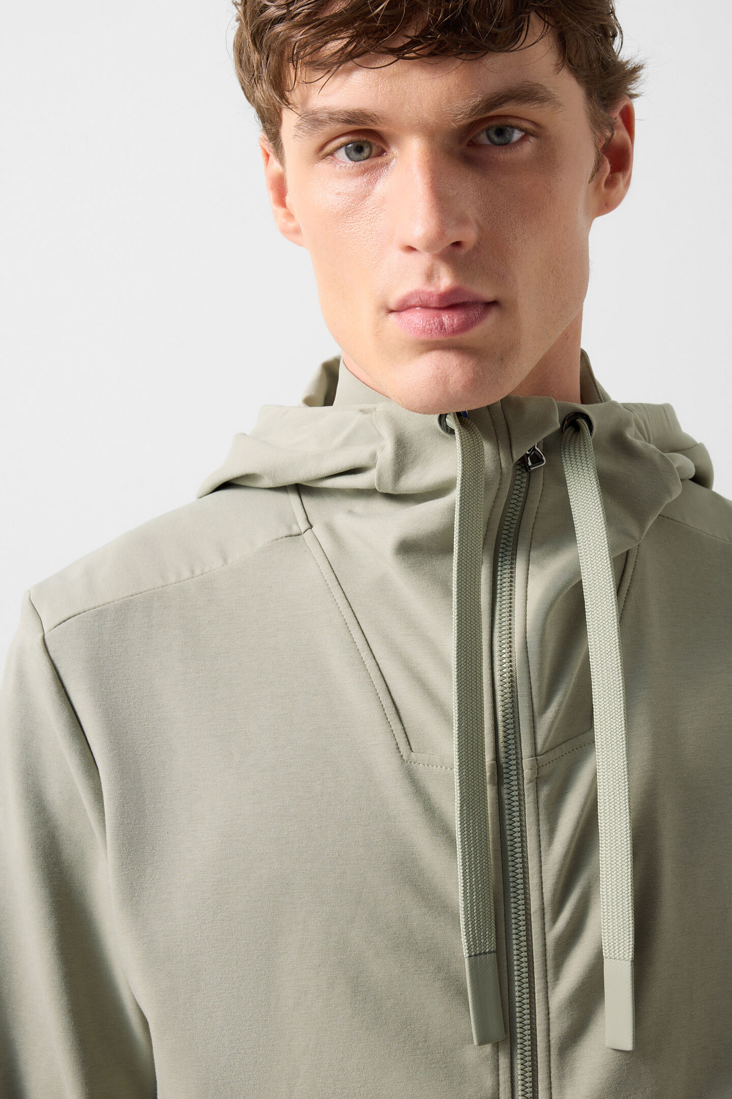 Ernesto jersey jacket Eucalyptus