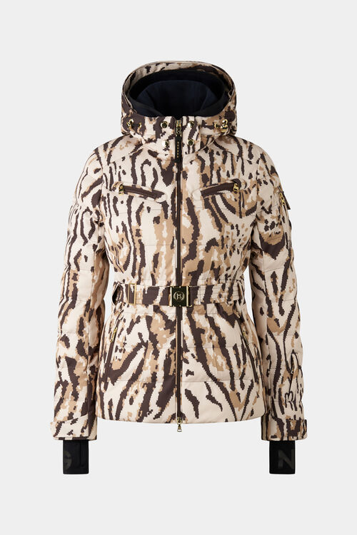 Skijacke Ellya Braun/Beige