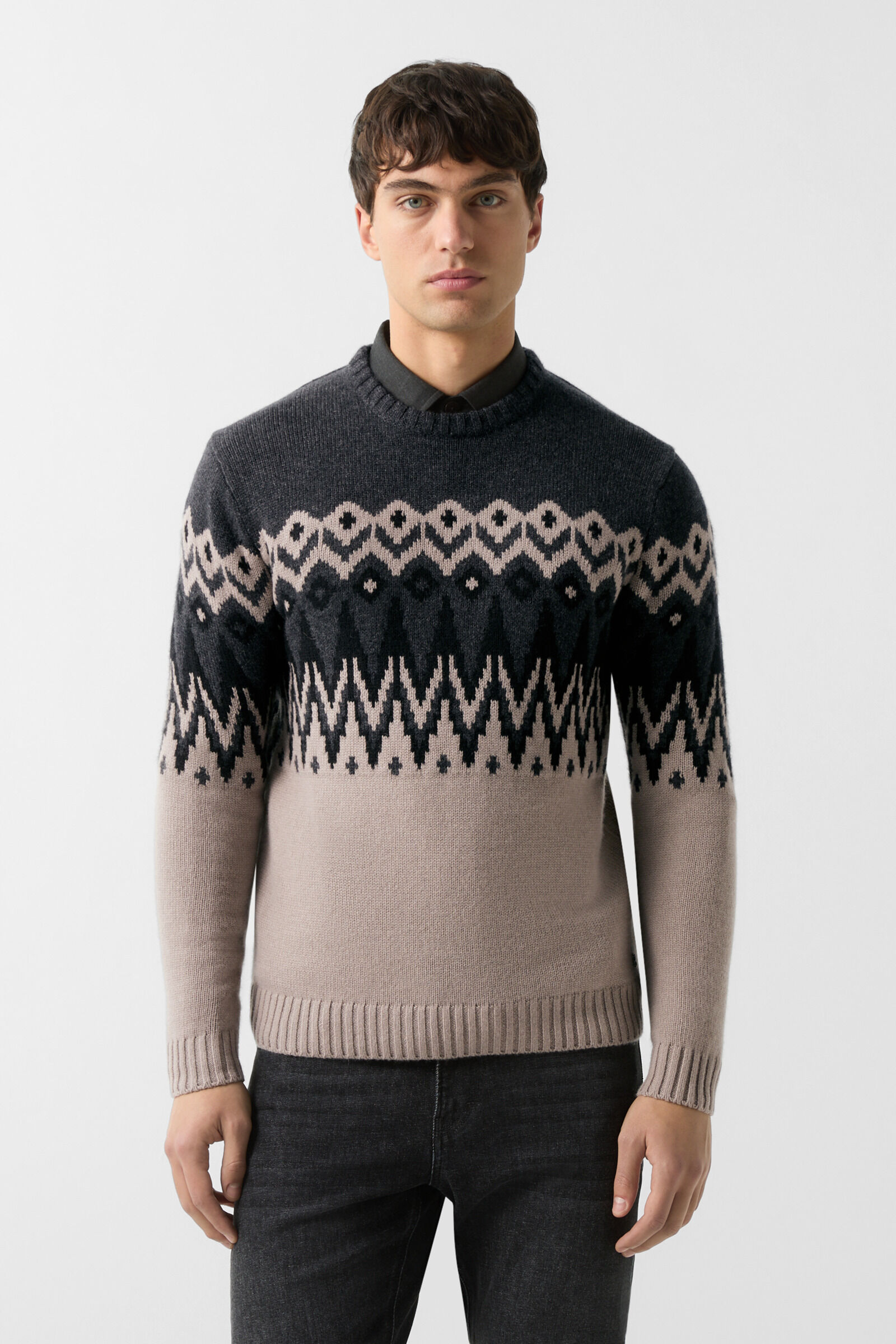 Norwegian jumper Ron Taupe/anthracite