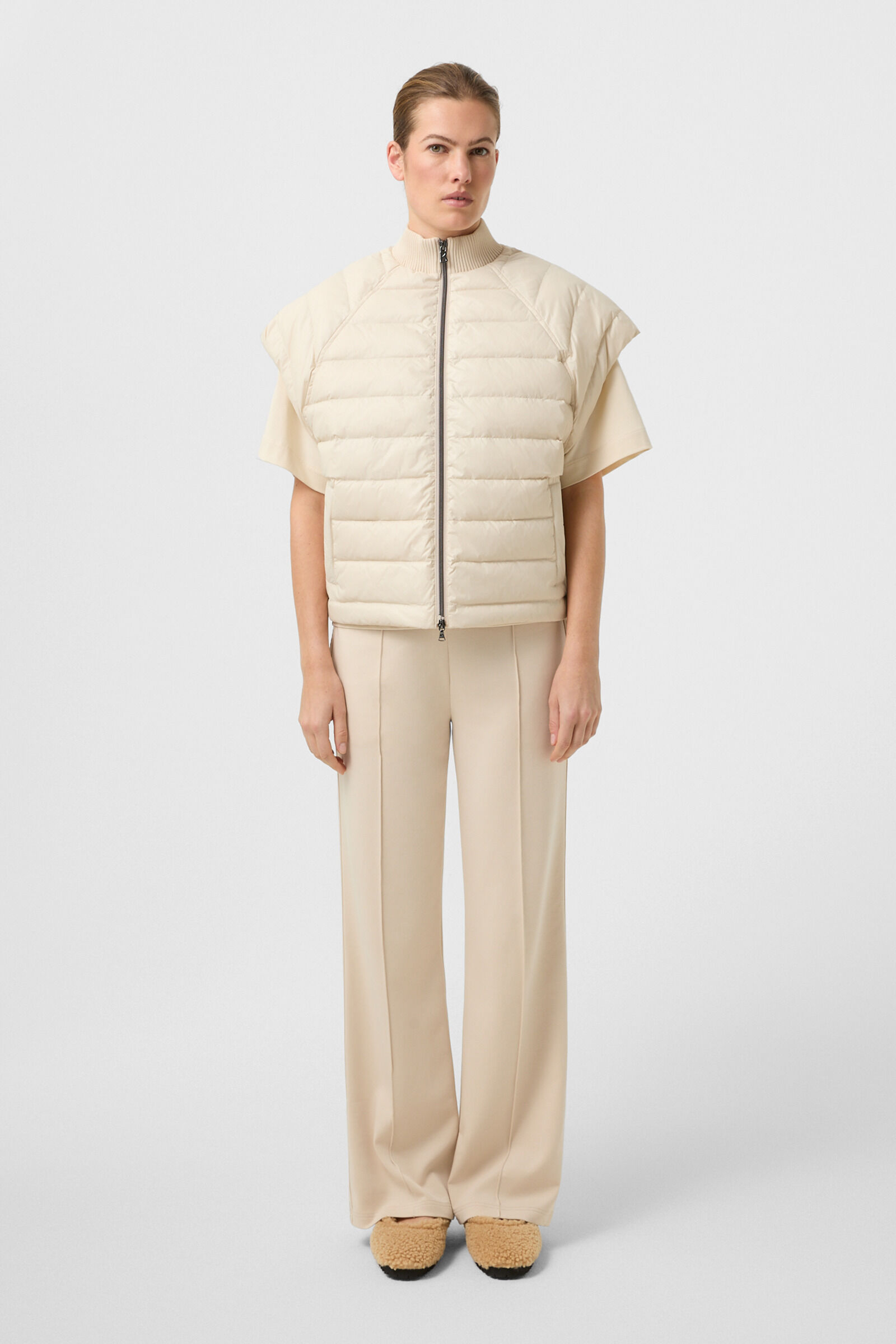 Nahla hybrid down waistcoat Sand