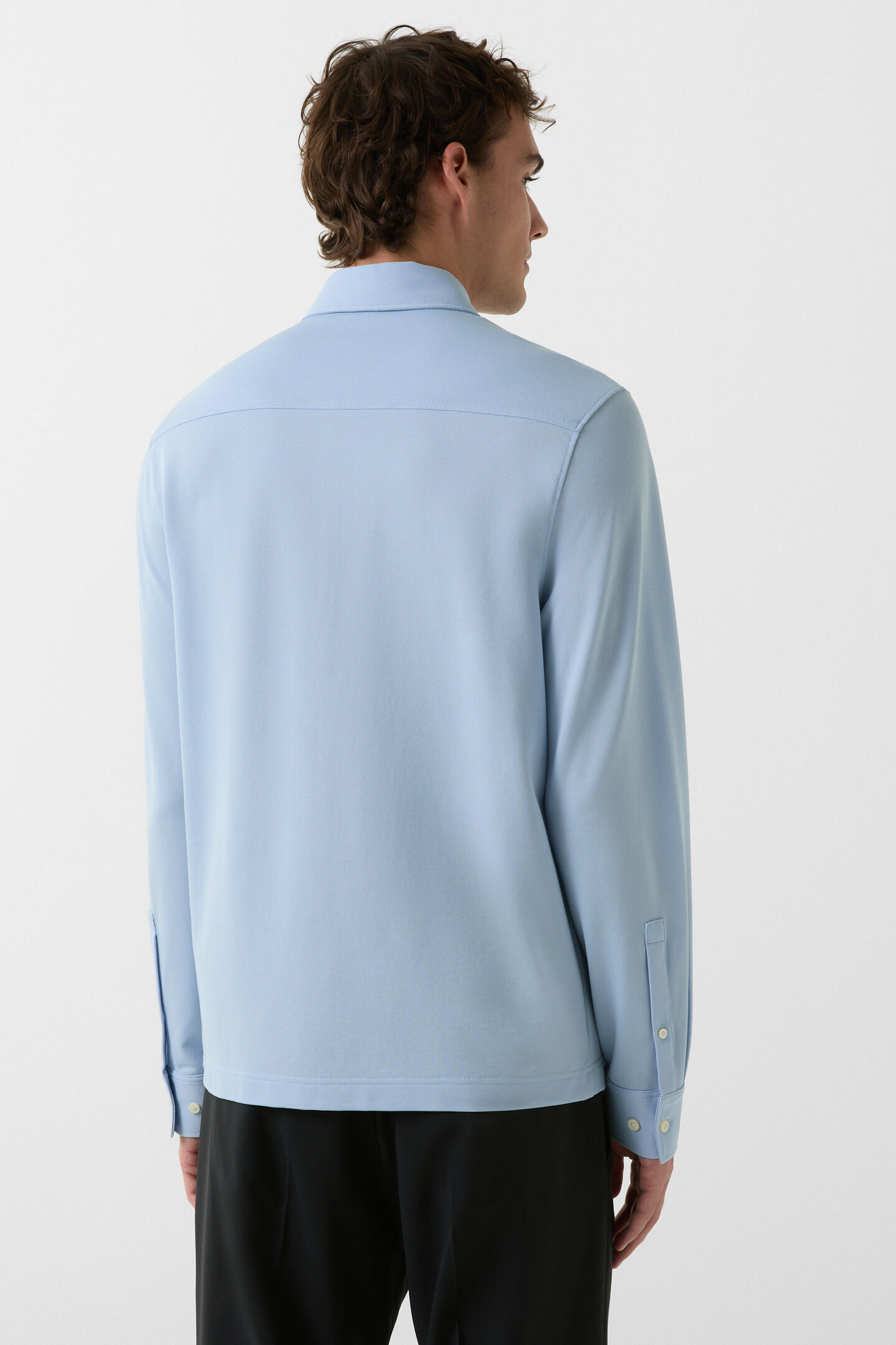 Piqué shirt Franz Light blue