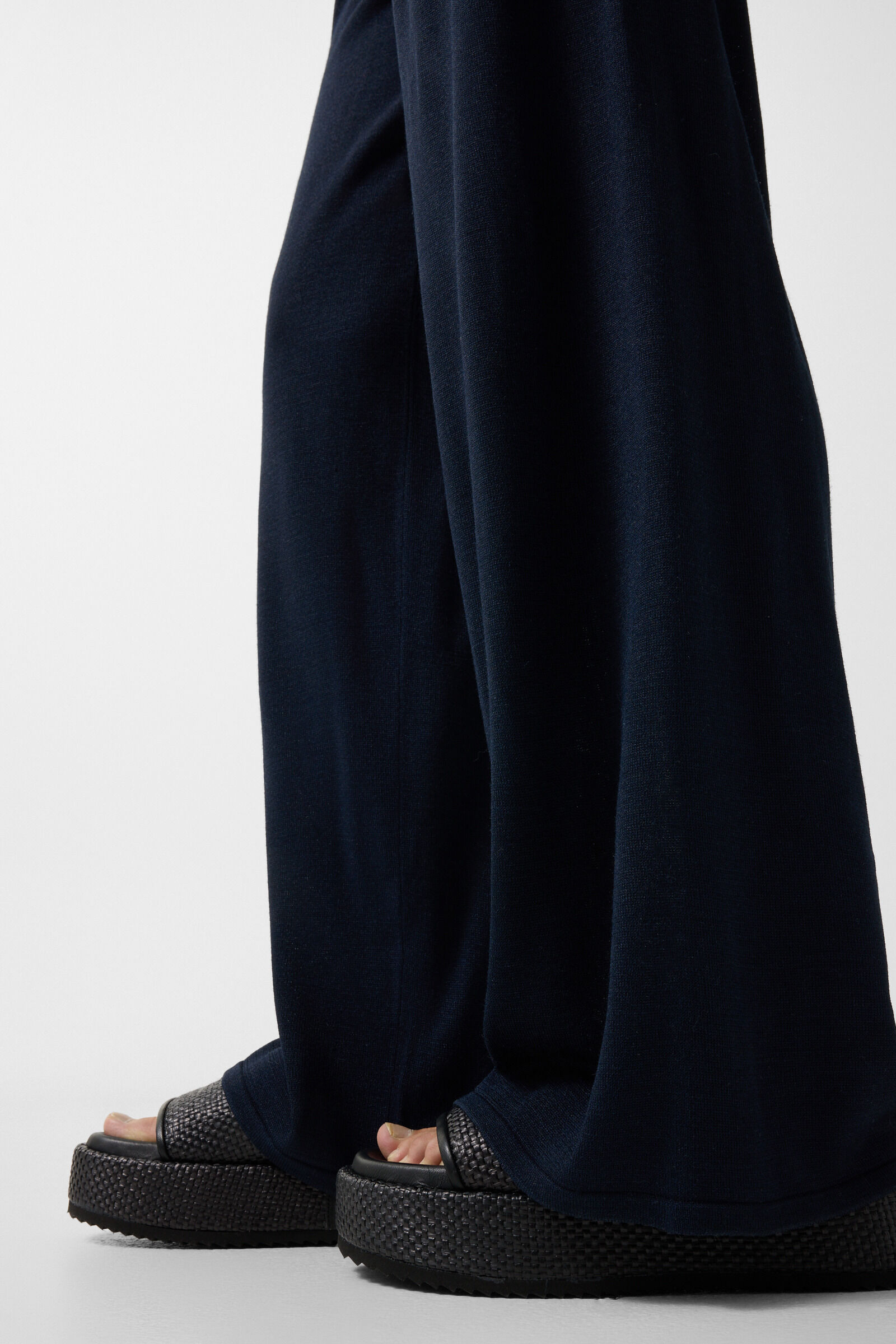 Pantalon en tricot Paula Bleu marine