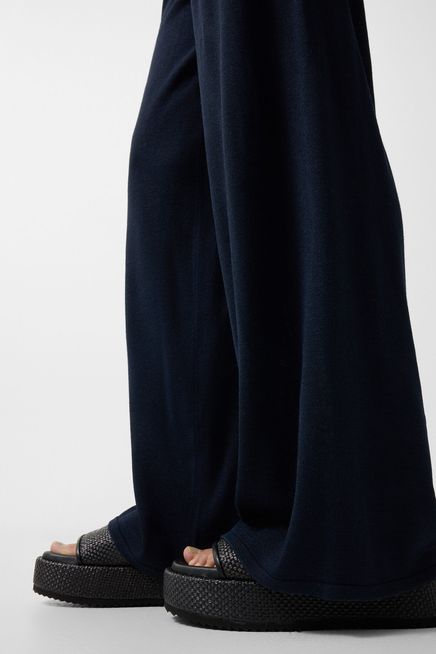 Pantalon en tricot Paula Bleu marine