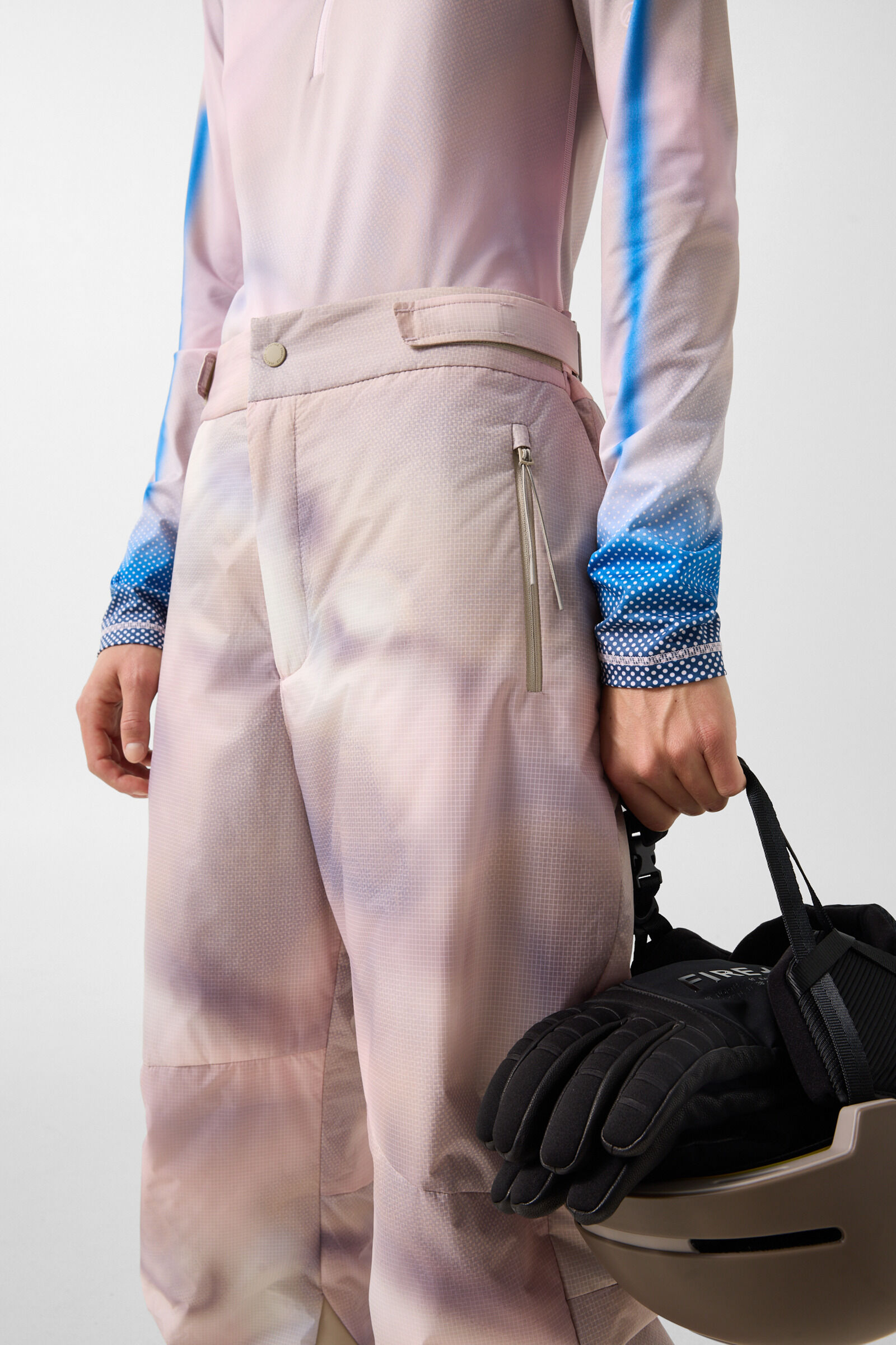 Skihose Eliani Rosa/Violett/Beige