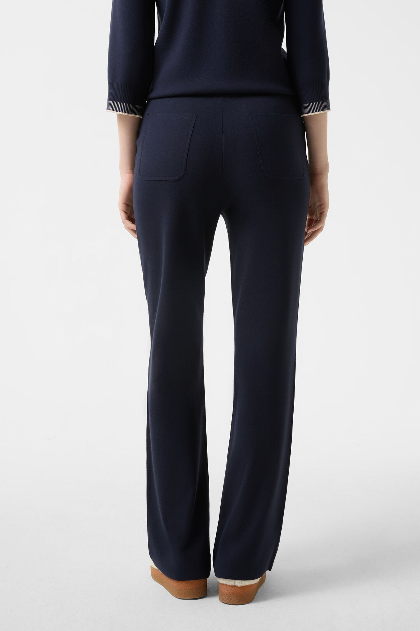 Benette knitted trousers Navy blue